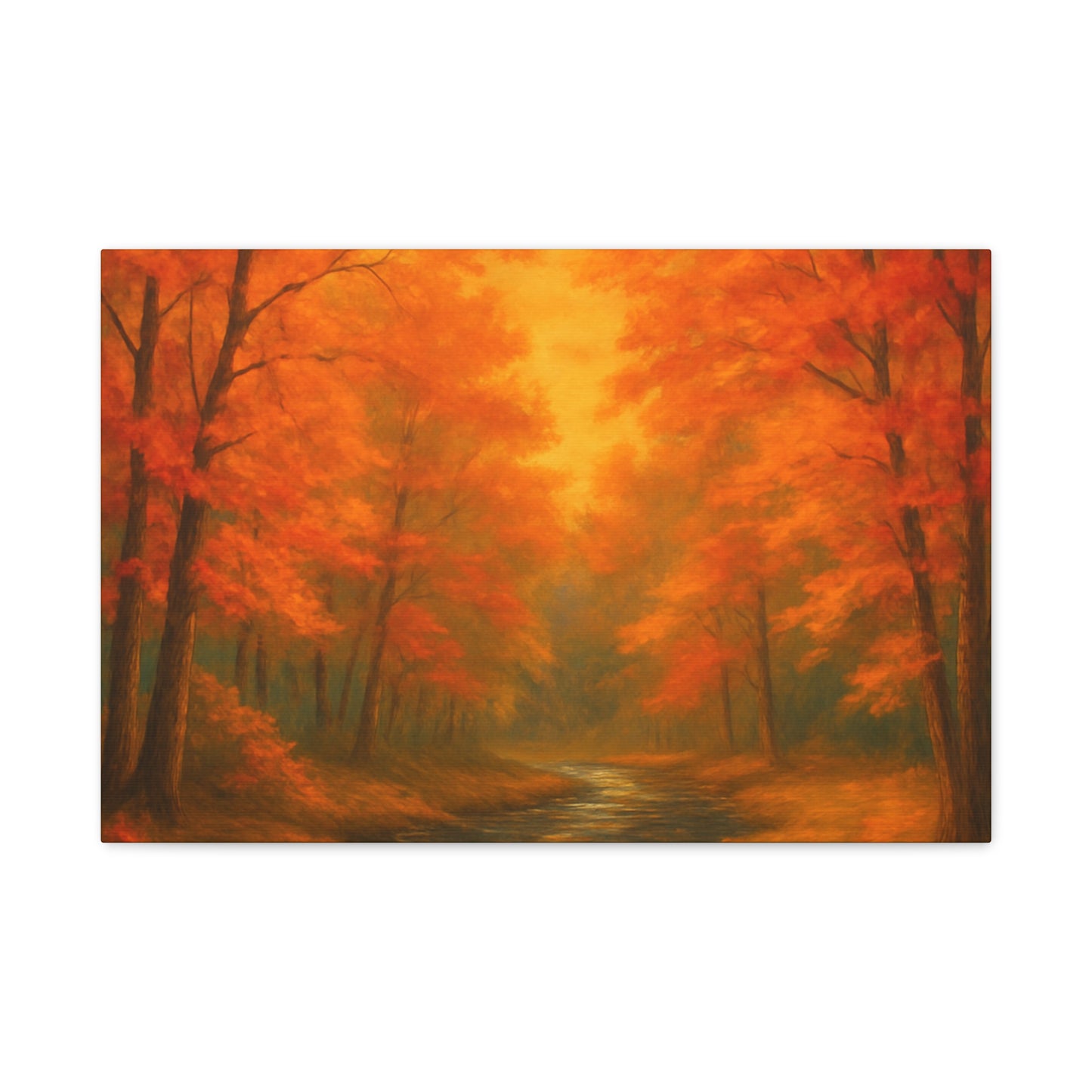 Autumn Forest Canvas Art Print, Fall Home Decor, Cozy Wall Art, Nature Inspired Gallery, Seasonal Decoration