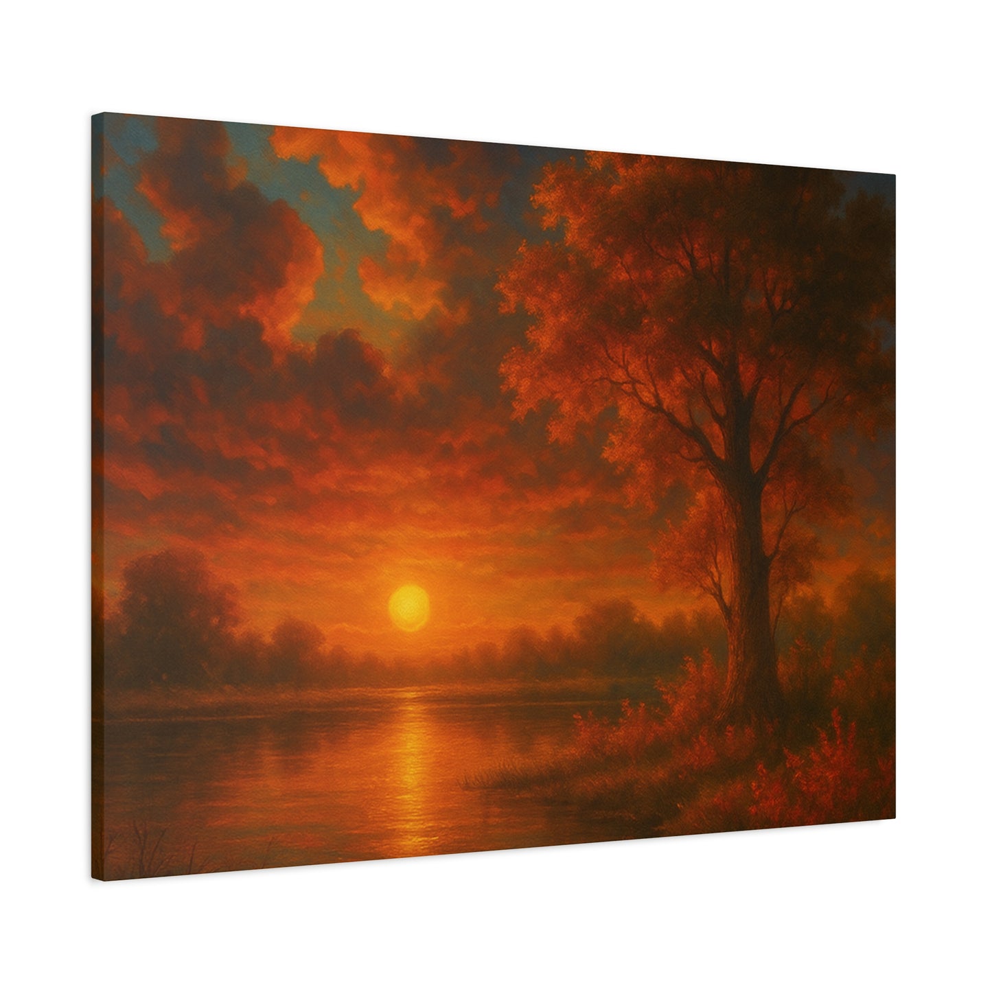 Serene Sunset Canvas Wall Art, Nature Decor, Home Aesthetic, Gift for Art Lovers, Inspiring Wall Hanging, Living Room Decoration