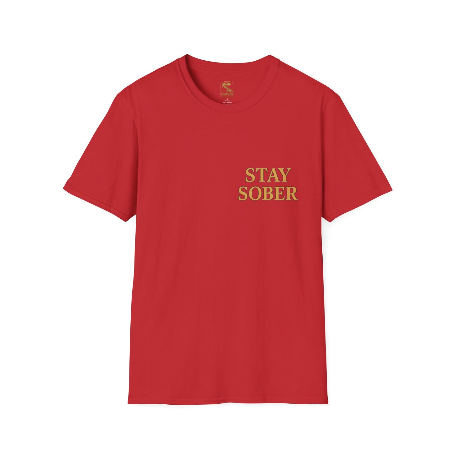 Unisex Softstyle T-Shirt - Stay Sober & Defend Peace Design, Casual Streetwear, Gift for Recovery Support, Positive Vibes, Everyday Wear