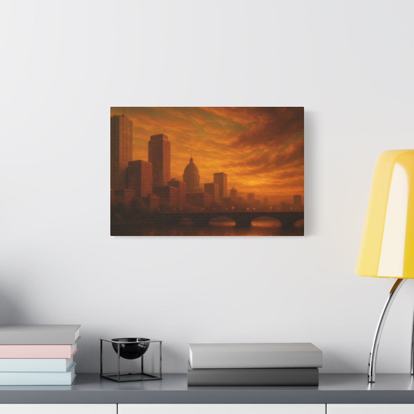 Sunset Cityscape Wall Art, Canvas Print, Home Decor, Urban Landscape, Unique Gift, Modern Art, Interior Design