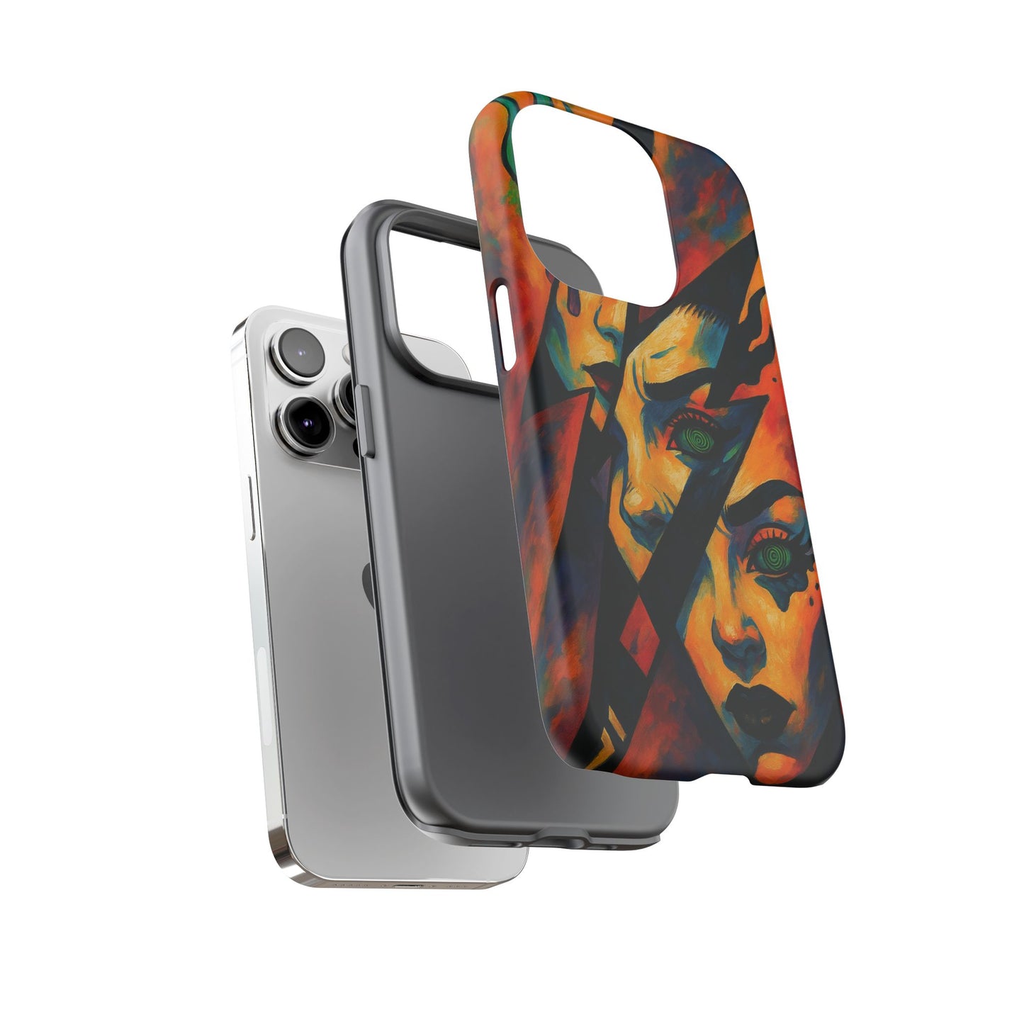 Vibrant Phone Case with Edgy Art, Tough Cases for Trendsetters, Unique Gift for Art Lovers, Colorful Phone Accessory, Protection and Style