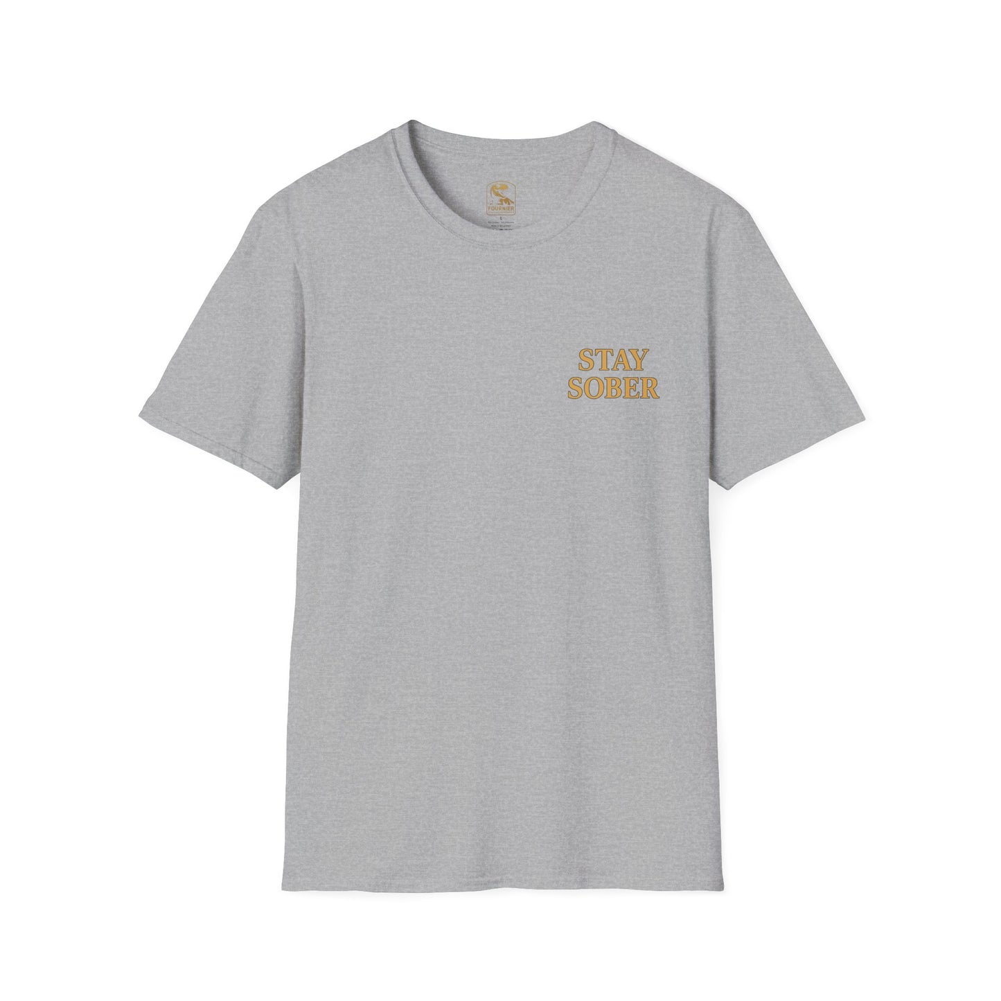 Sobriety Motivation Tee Shirt - Unisex Softstyle T-Shirt All Gas No Breaks Stay Strong Be Real