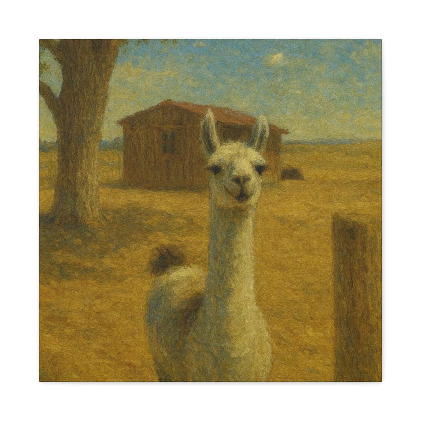 Llama Artwork Canvas Print, Unique Home Decor, Wall Art for Animal Lovers, Canvas Wall Art, Gift for Nature Enthusiasts