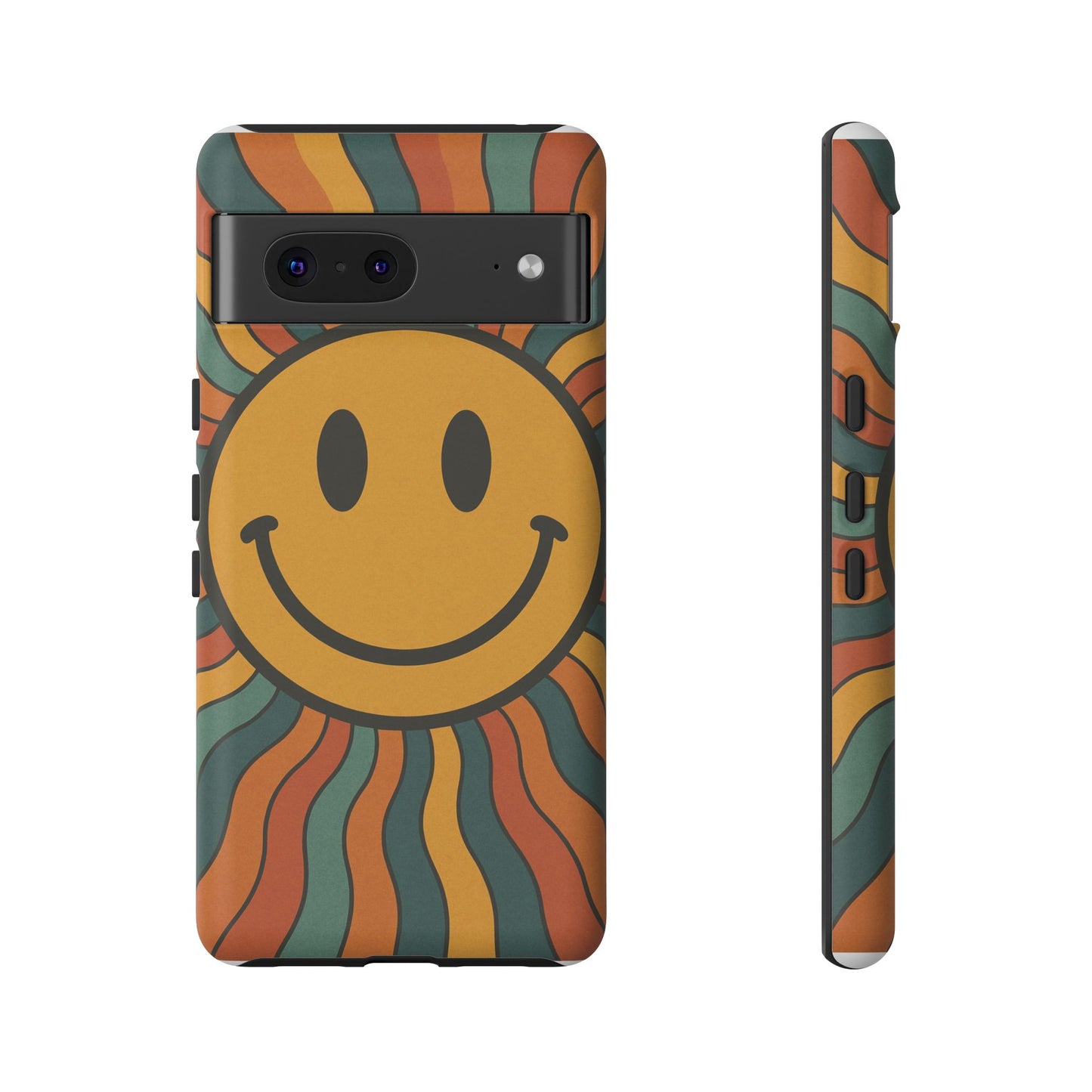 Colorful Smiley Phone Case, Retro Vibe Phone Cover, Cute Gift for Kids and Adults, Fun Protector for Everyday Use, Eco-Friendly Merchandise