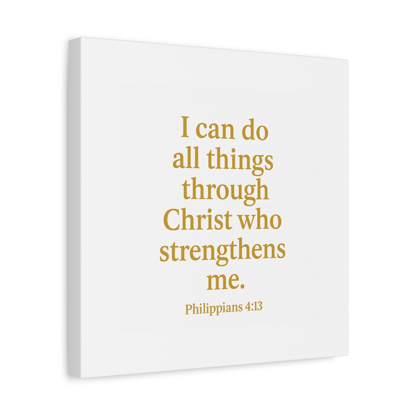 Inspirational Wall Art Canvas - Philippians 4:13 Quote, Motivational Home Decor, Christian Gift, Modern Framed Print, Faith-Based Art