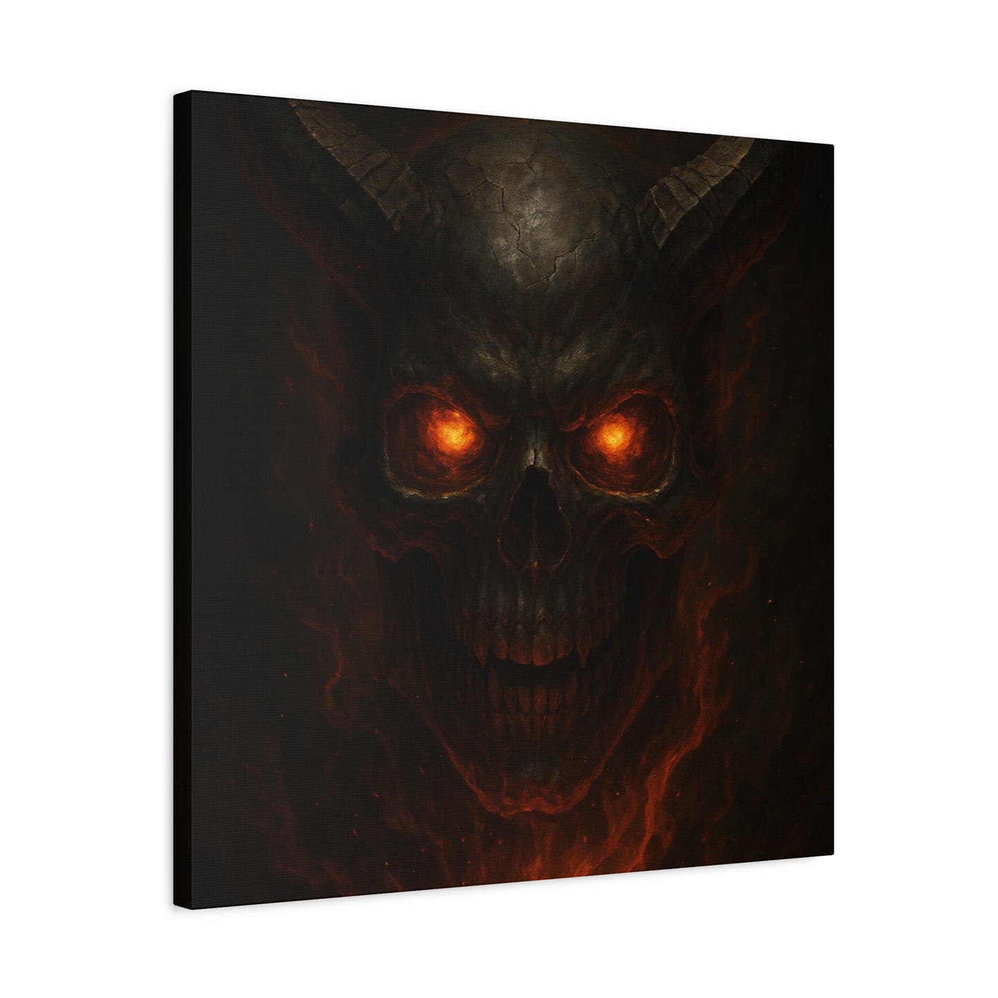 Gothic Wall Art Canvas, Dark Decor for Halloween, Gift for Horror Fans, Scary Home Wall Hanging, Edgy Room Decor