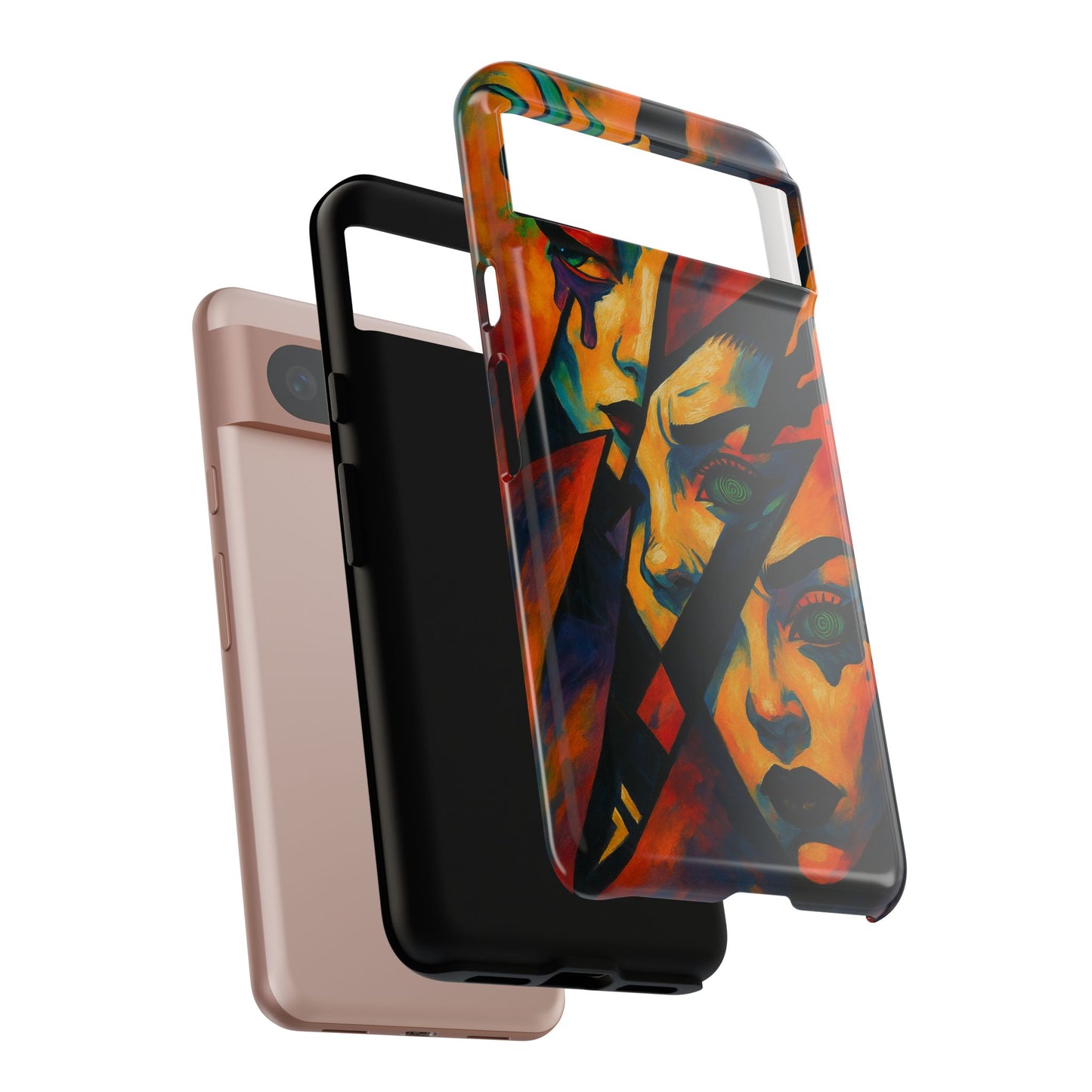 Vibrant Phone Case with Edgy Art, Tough Cases for Trendsetters, Unique Gift for Art Lovers, Colorful Phone Accessory, Protection and Style