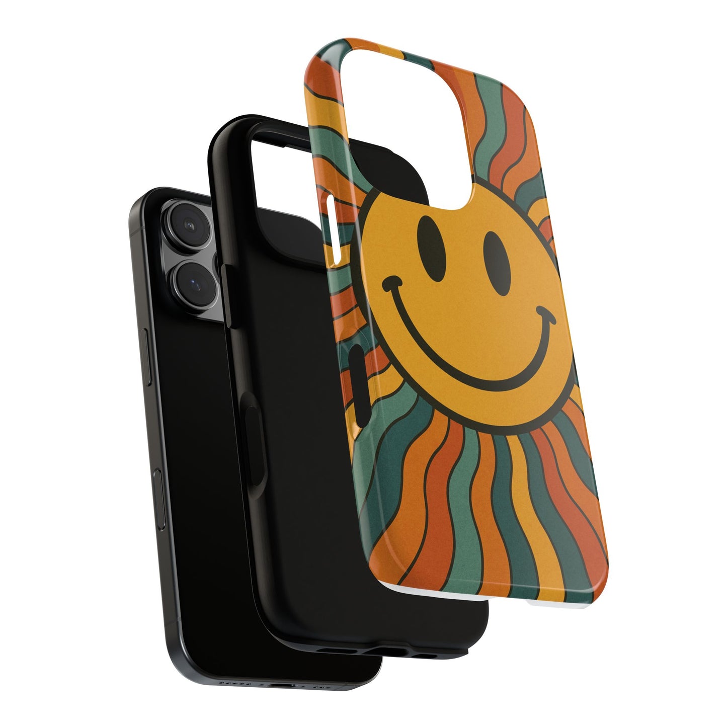 Colorful Smiley Phone Case, Retro Vibe Phone Cover, Cute Gift for Kids and Adults, Fun Protector for Everyday Use, Eco-Friendly Merchandise