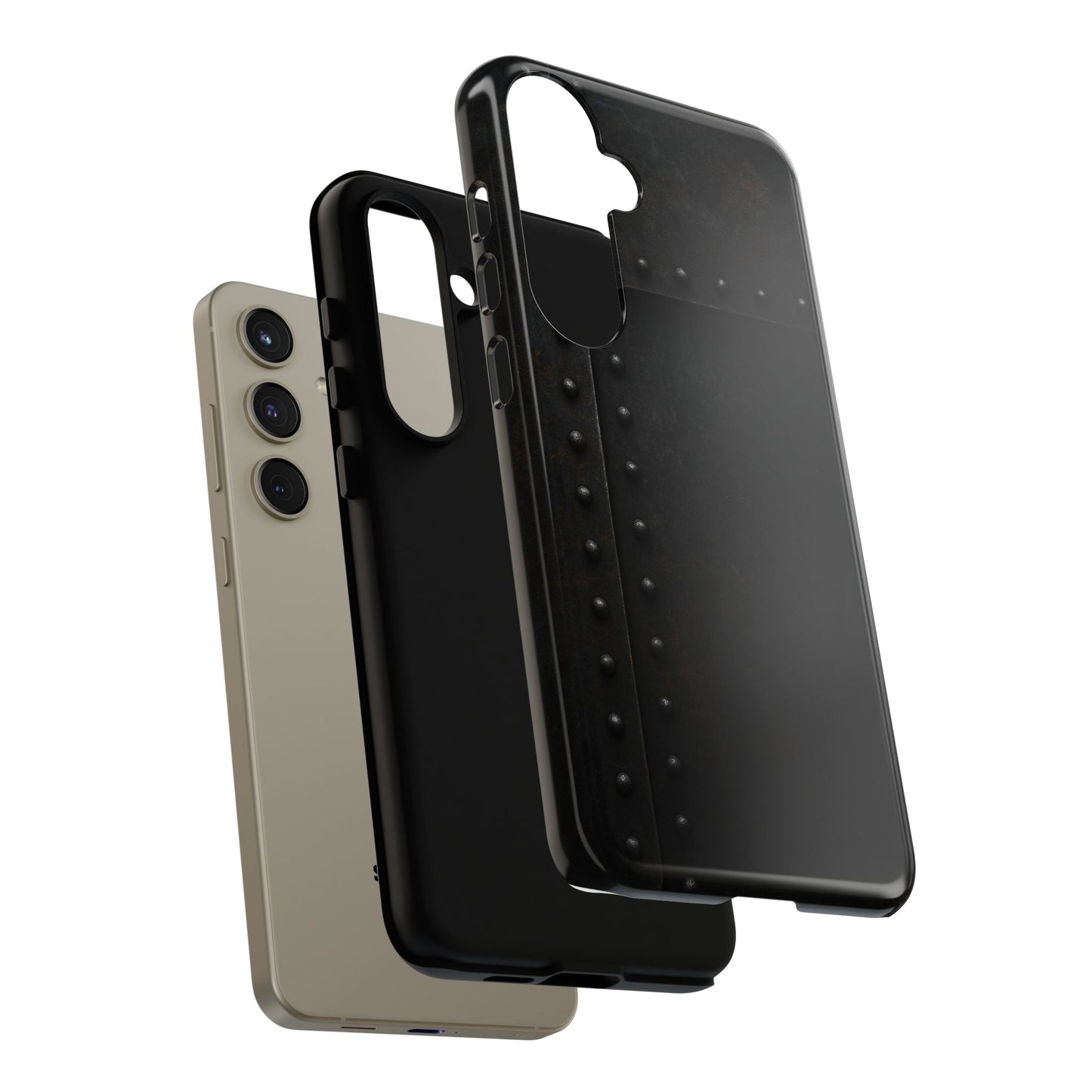 Steel & Smoke – Riveted Shadows Phone Case