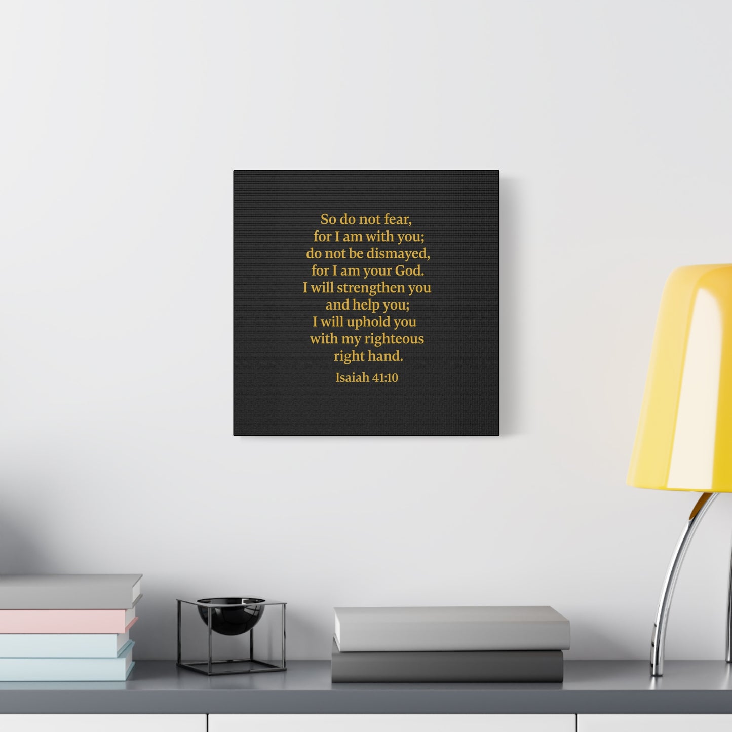 Inspirational Quote Isaiah 41:10 Wall Art, Motivational Canvas Print, Home Decor, Gift for Uplifting Moments, Faith-Based Decoration