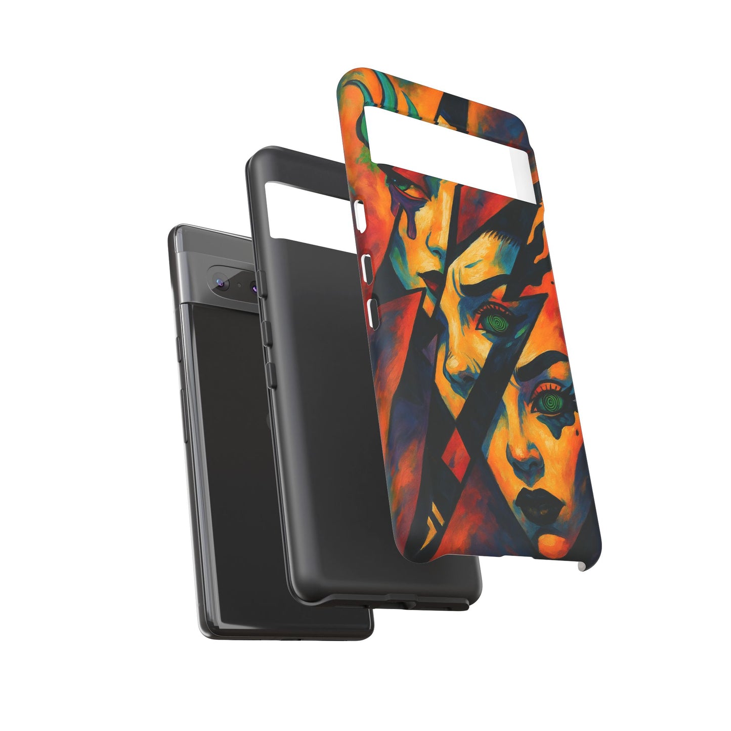 Vibrant Phone Case with Edgy Art, Tough Cases for Trendsetters, Unique Gift for Art Lovers, Colorful Phone Accessory, Protection and Style