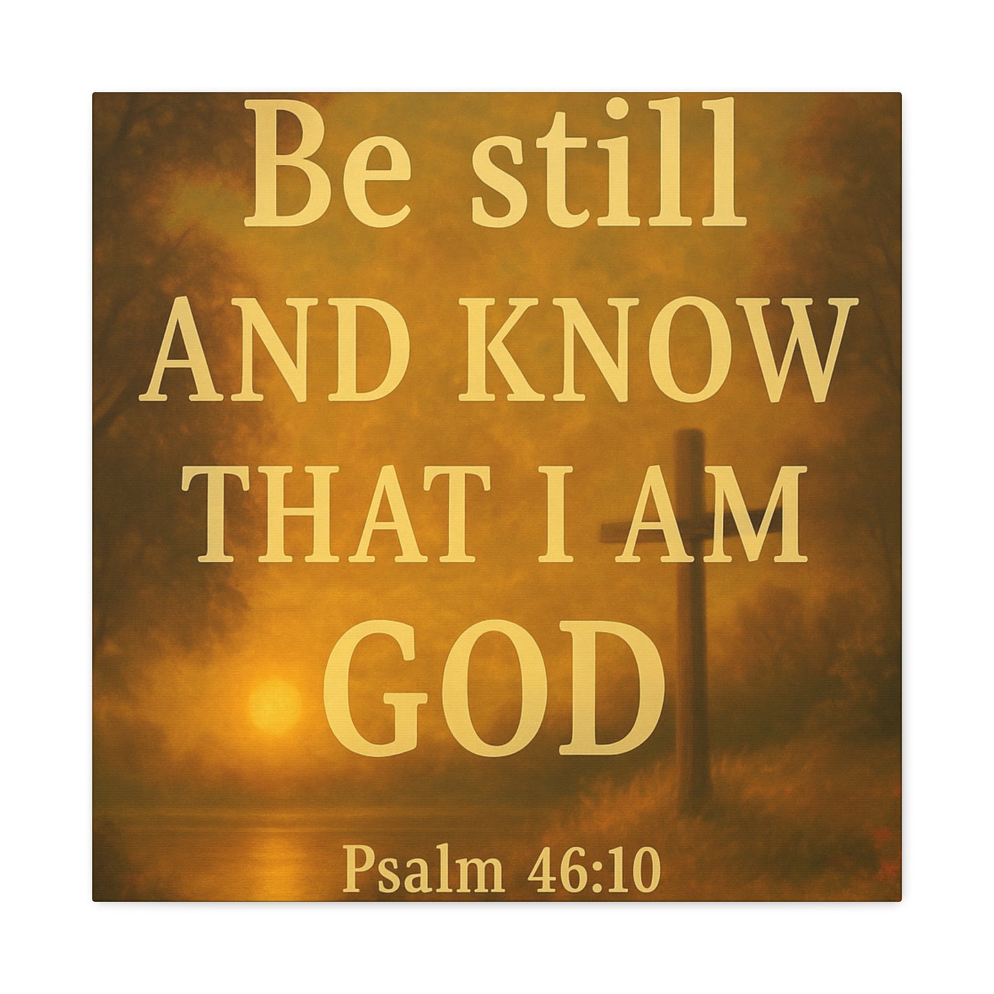 Inspirational Canvas Wall Art, Faith Decor, Christian Gift, Spiritual Home Decor, Wall Hanging, Psalm 46:10 Quote