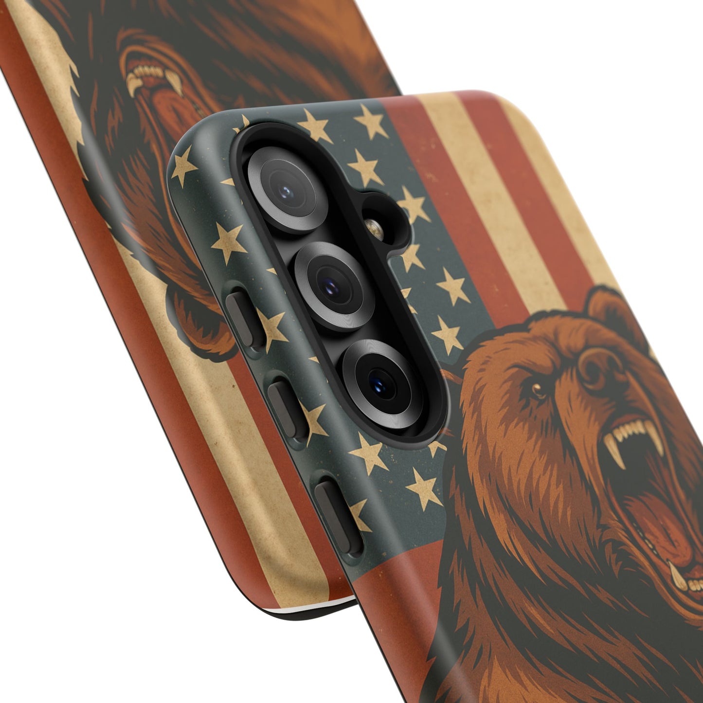 Tough Cases - Patriotic Bear Phone Case, Custom Phone Cover, Strong Protective Case, USA Flag Design, Gift for Outdoors Lovers