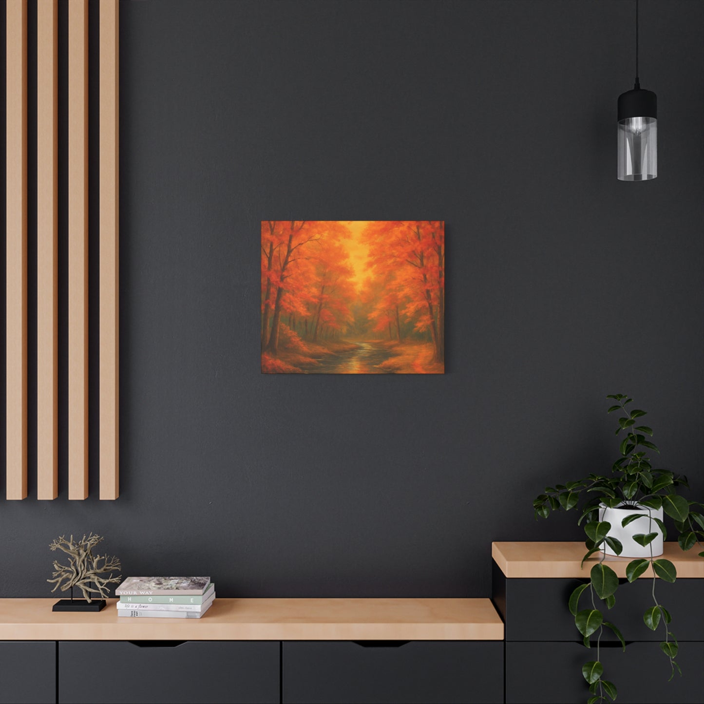Autumn Forest Canvas Art Print, Fall Home Decor, Cozy Wall Art, Nature Inspired Gallery, Seasonal Decoration