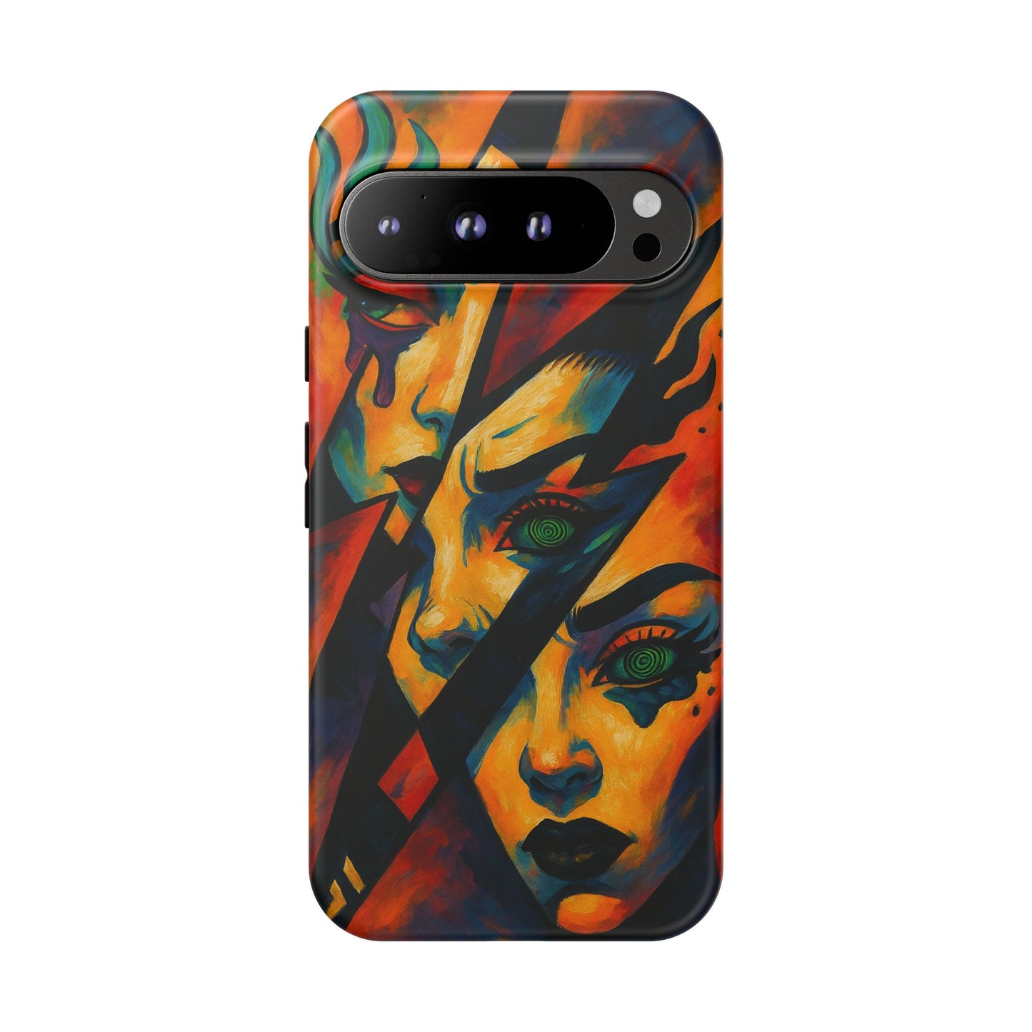 Vibrant Phone Case with Edgy Art, Tough Cases for Trendsetters, Unique Gift for Art Lovers, Colorful Phone Accessory, Protection and Style