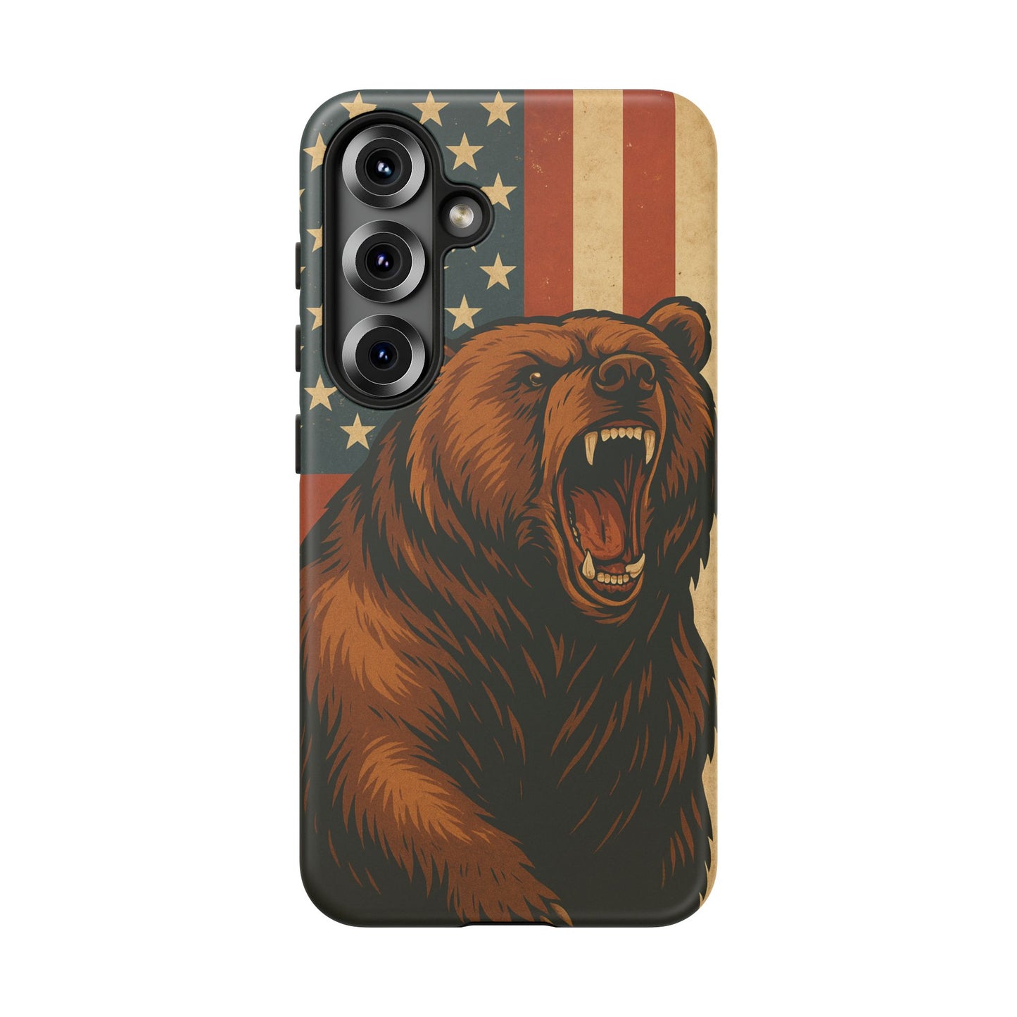 Tough Cases - Patriotic Bear Phone Case, Custom Phone Cover, Strong Protective Case, USA Flag Design, Gift for Outdoors Lovers