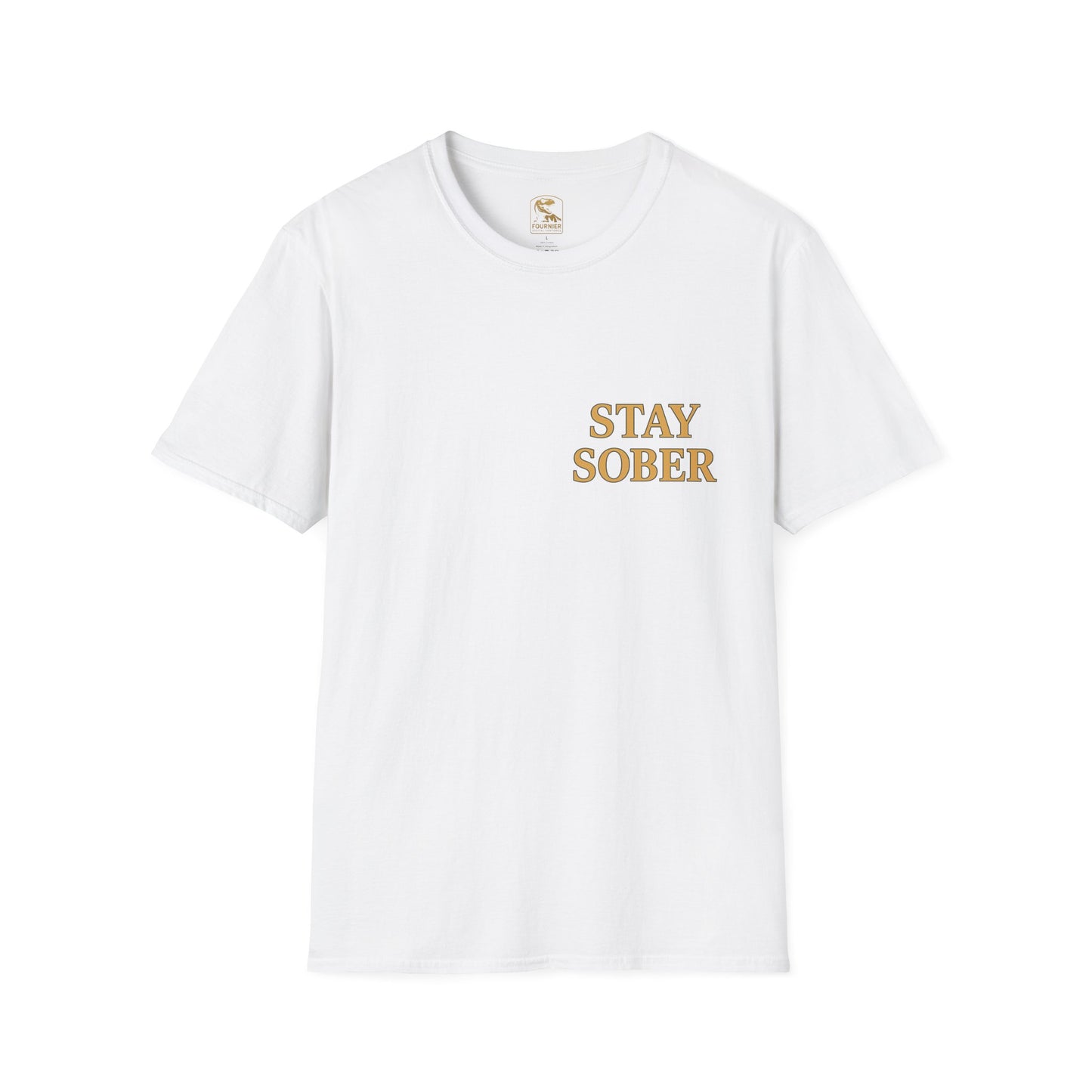 Unisex Softstyle T-Shirt - Stay Sober & Defend Peace Design, Casual Streetwear, Gift for Recovery Support, Positive Vibes, Everyday Wear