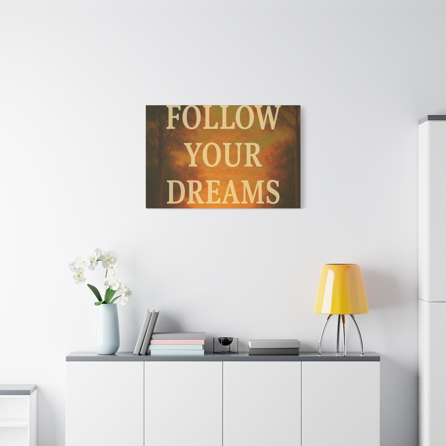 Inspirational Canvas Wall Art, Motivational Decor for Home and Office, Follow Your Dreams