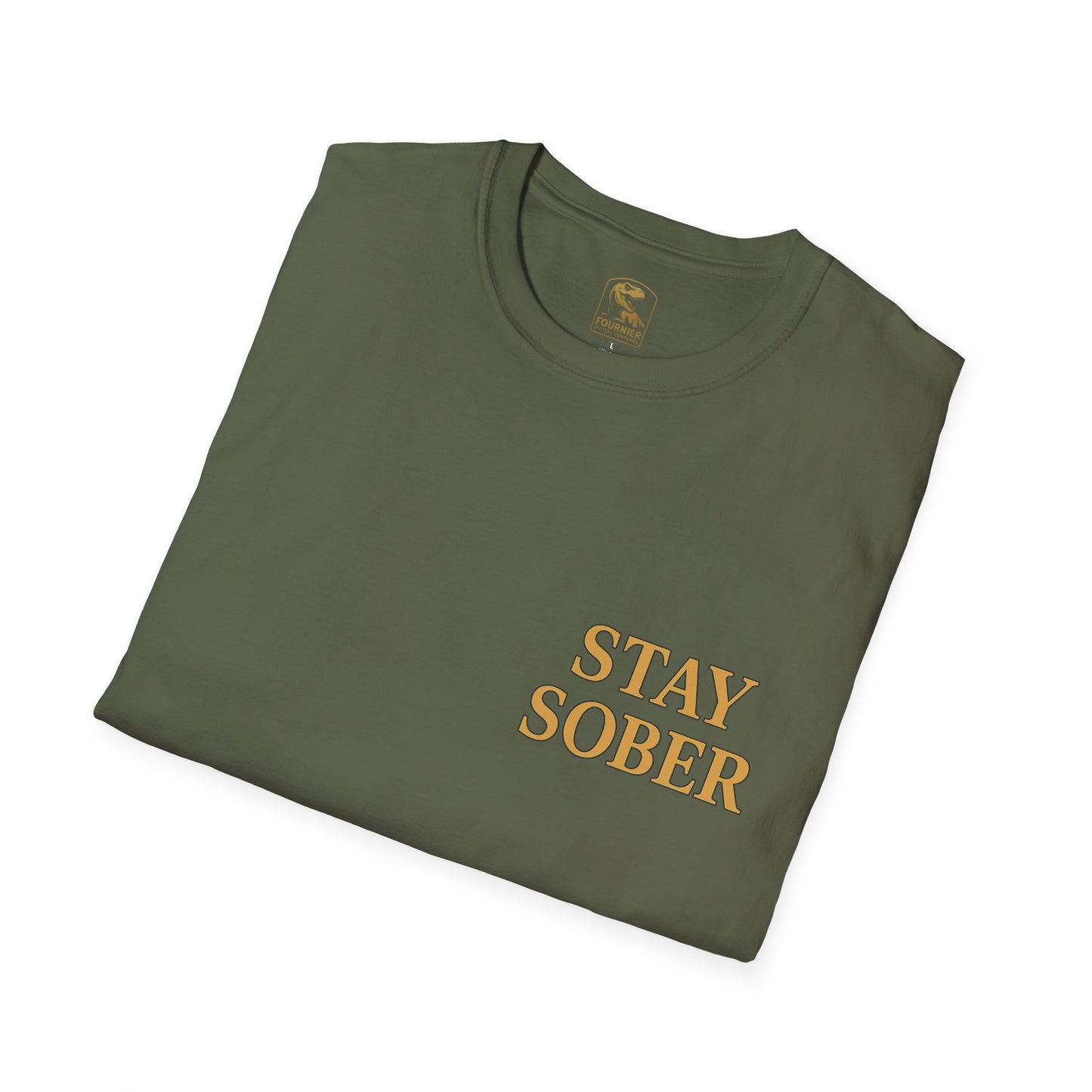 Unisex Softstyle T-Shirt - Stay Sober & Defend Peace Design, Casual Streetwear, Gift for Recovery Support, Positive Vibes, Everyday Wear