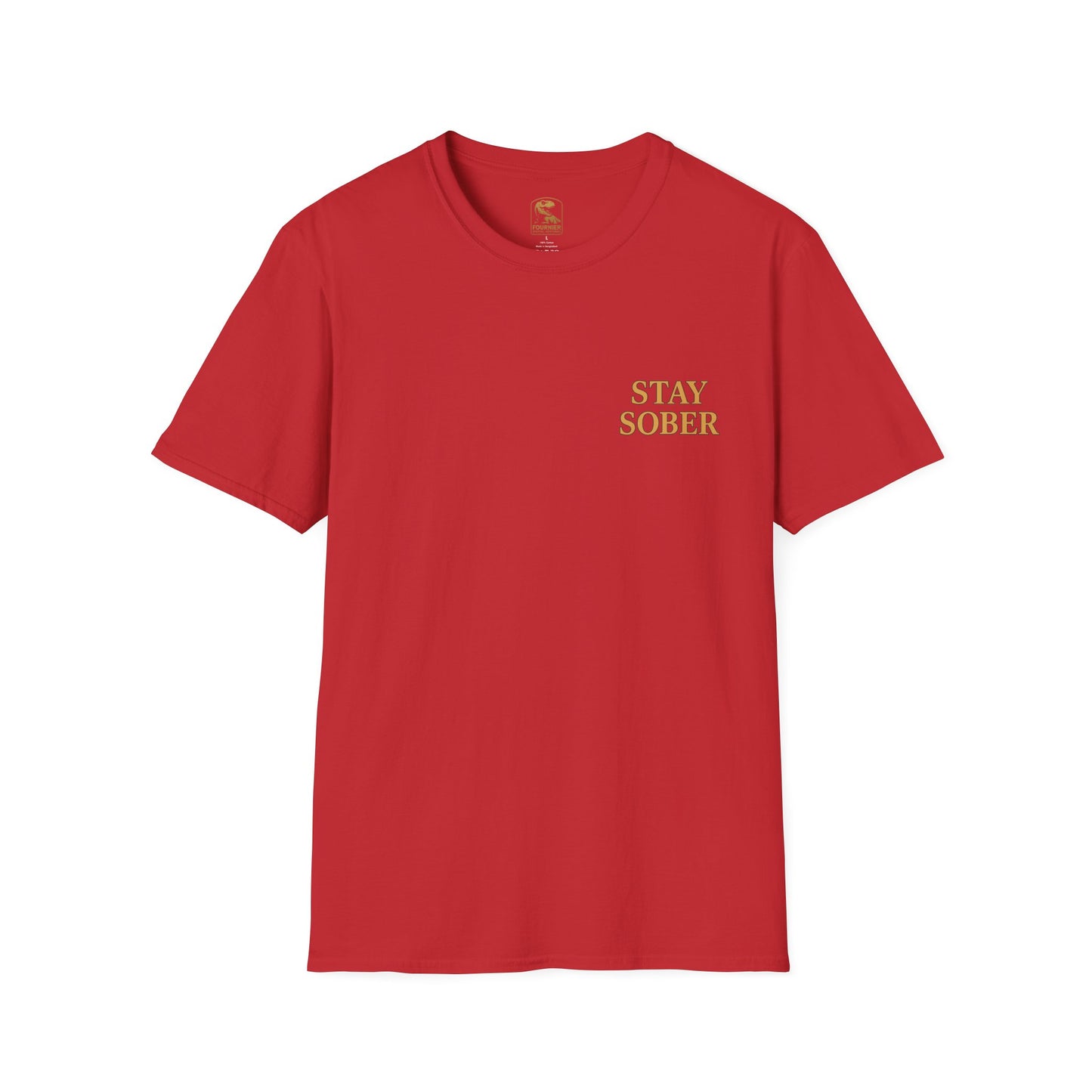 Sobriety Motivation Tee Shirt - Unisex Softstyle T-Shirt All Gas No Breaks Stay Strong Be Real