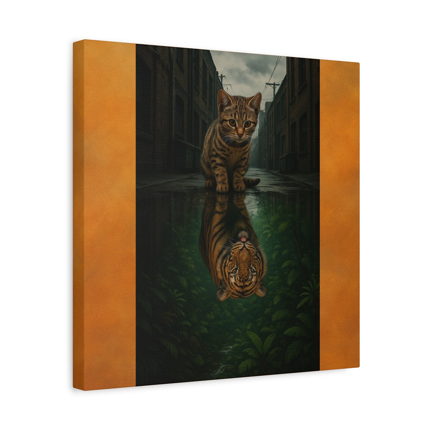 Whimsical Cat Canvas Art Print, Adorable Home Decor, Gift for Cat Lovers, Animal Wall Art, Unique Gift for Birthdays