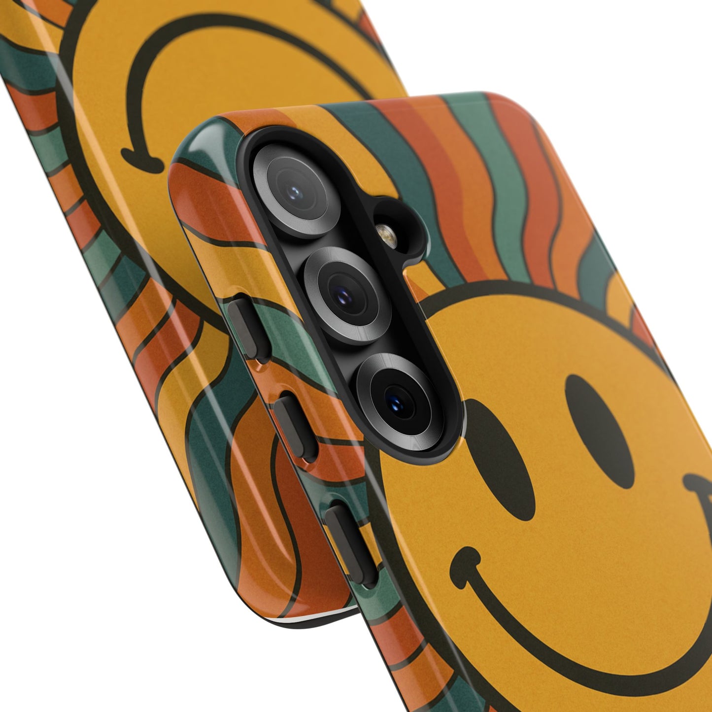 Colorful Smiley Phone Case, Retro Vibe Phone Cover, Cute Gift for Kids and Adults, Fun Protector for Everyday Use, Eco-Friendly Merchandise
