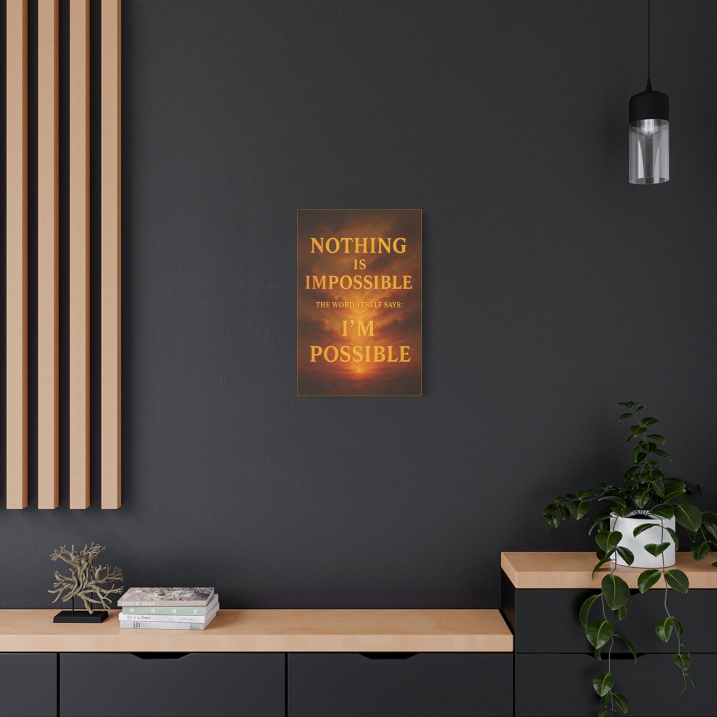 Inspirational Canvas Print, Motivational Wall Art, Positive Quote Decor, Home Office Wall Art, Gift for Dreamers