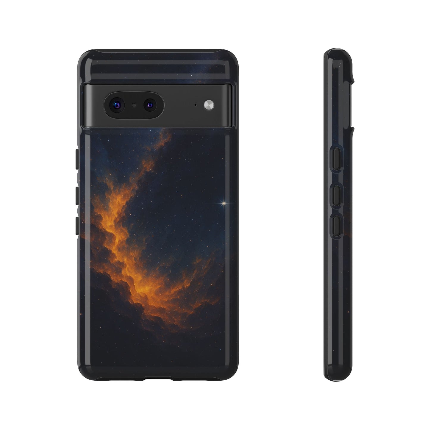 Stellar Flame – Cosmic Nebula Art Phone Case