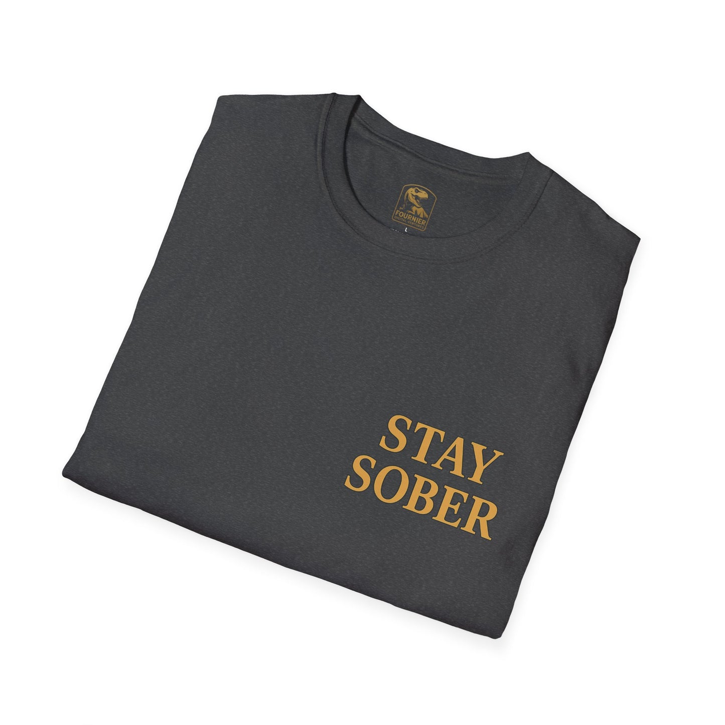 Unisex Softstyle T-Shirt - Stay Sober & Defend Peace Design, Casual Streetwear, Gift for Recovery Support, Positive Vibes, Everyday Wear