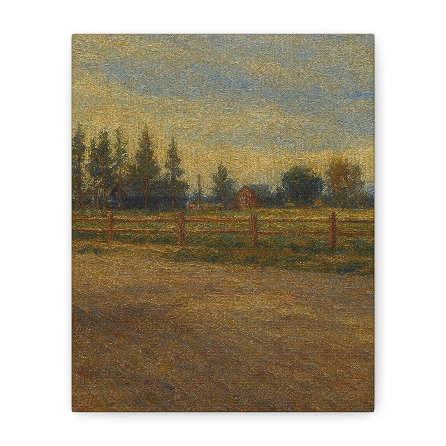 Rustic Landscape Canvas Print, Home Decor, Art for Living Room, Farmhouse Style, Gift for Art Lovers