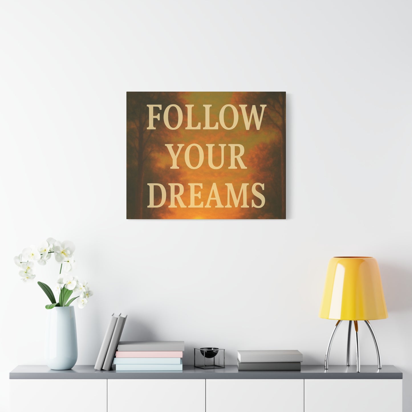 Inspirational Canvas Wall Art, Motivational Decor for Home and Office, Follow Your Dreams
