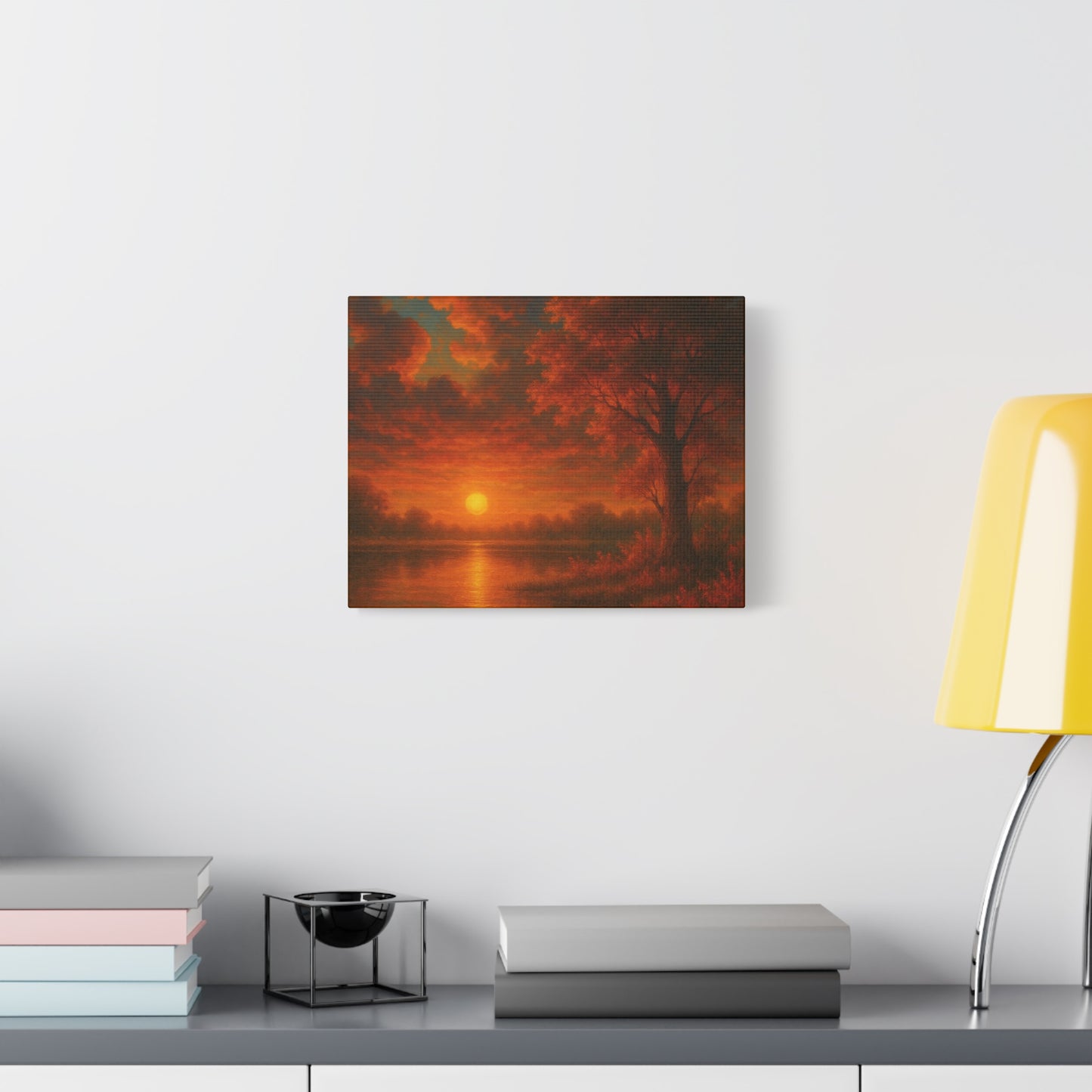 Serene Sunset Canvas Wall Art, Nature Decor, Home Aesthetic, Gift for Art Lovers, Inspiring Wall Hanging, Living Room Decoration