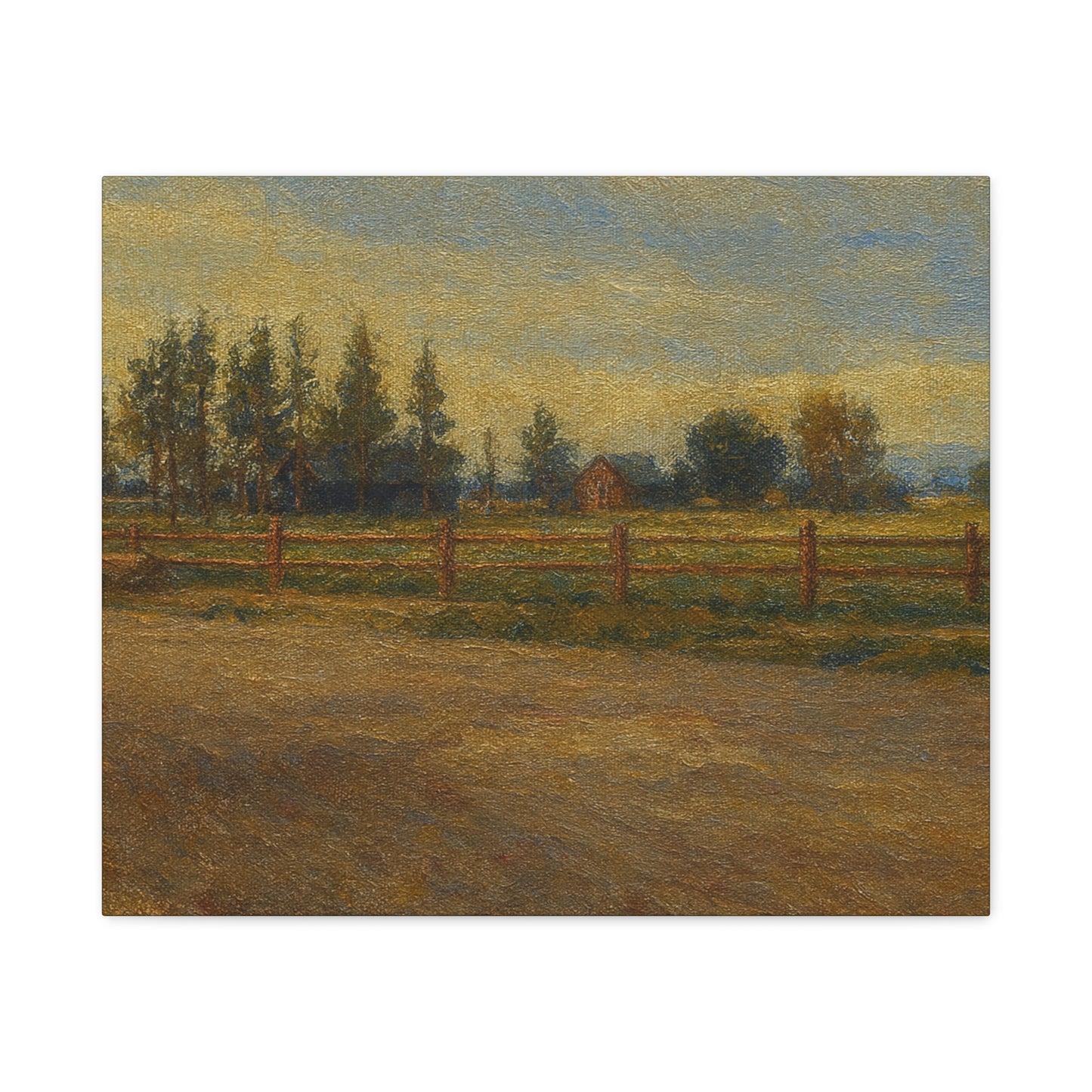 Rustic Landscape Canvas Print, Home Decor, Art for Living Room, Farmhouse Style, Gift for Art Lovers