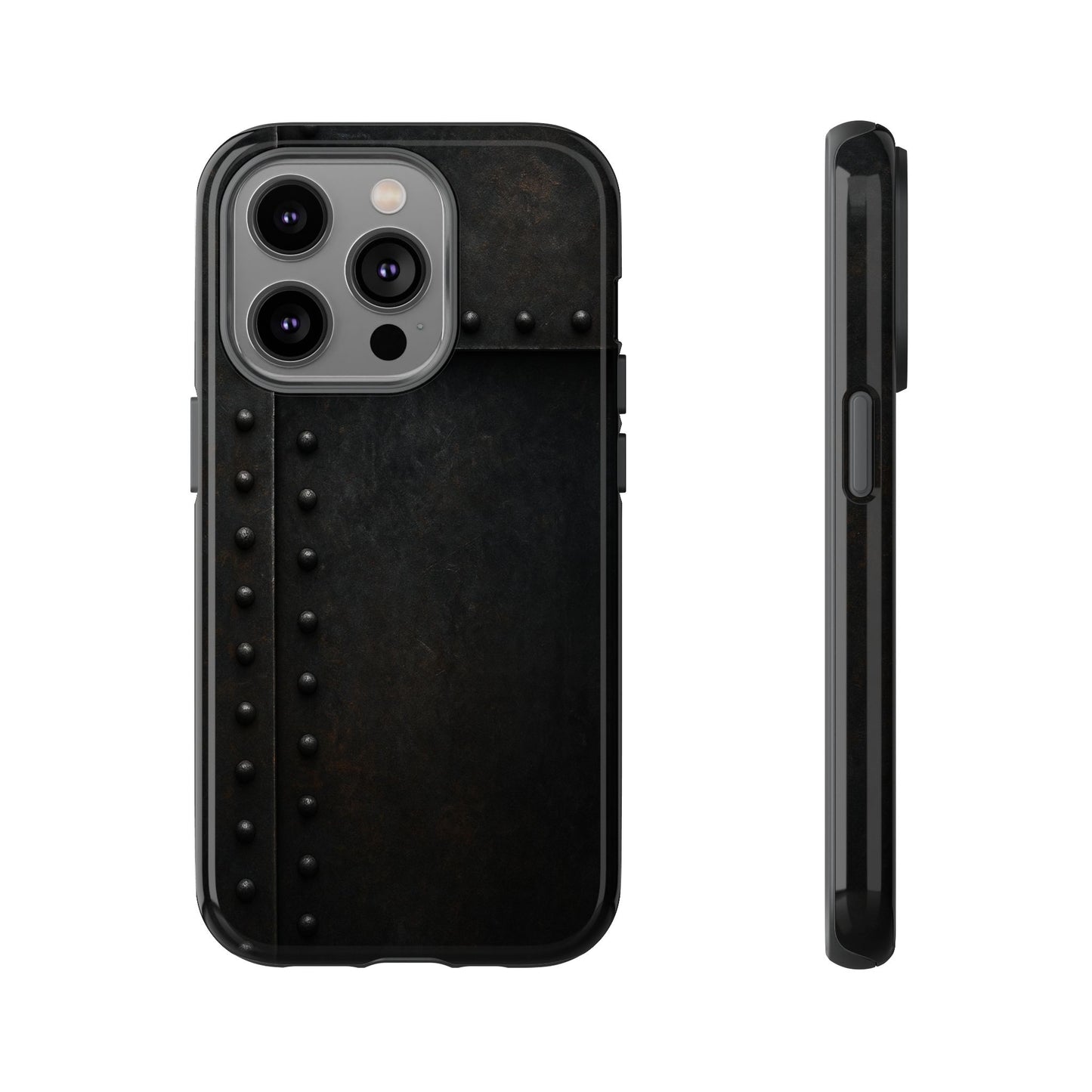 Steel & Smoke – Riveted Shadows Phone Case