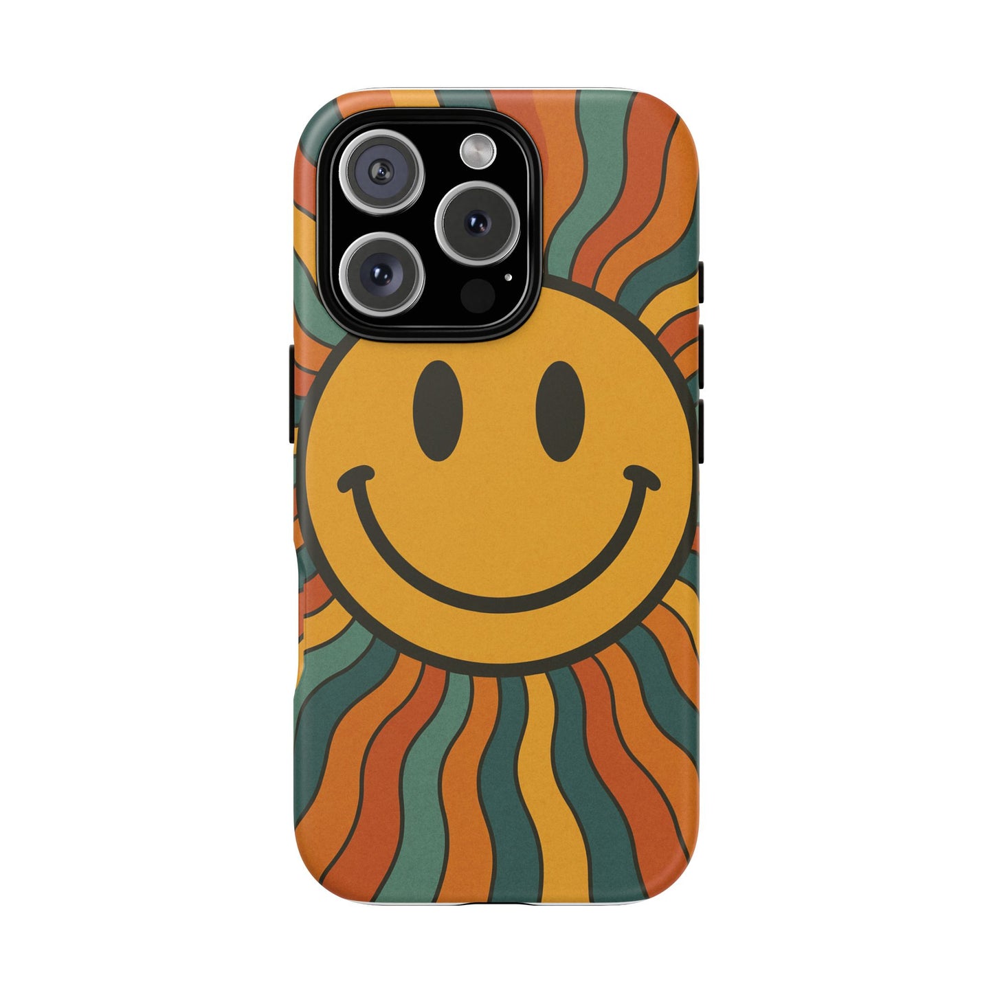 Colorful Smiley Phone Case, Retro Vibe Phone Cover, Cute Gift for Kids and Adults, Fun Protector for Everyday Use, Eco-Friendly Merchandise