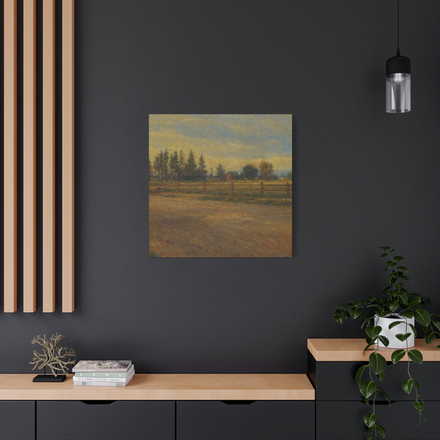 Rustic Landscape Canvas Print, Home Decor, Art for Living Room, Farmhouse Style, Gift for Art Lovers