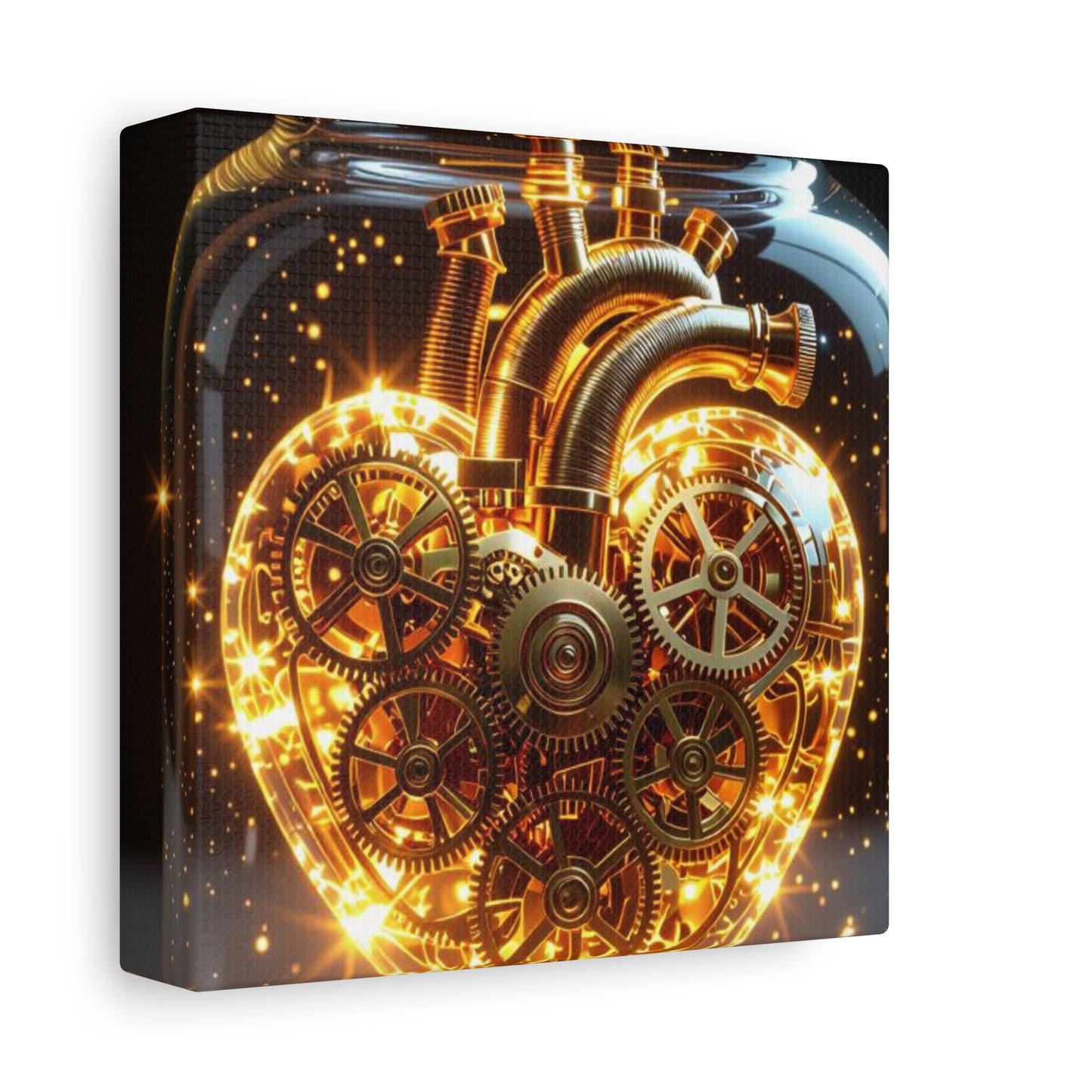 Steampunk Heart Canvas Wall Art, Perfect for Home Decor, Love Gifts, Industrial Style Decor, Unique Gift for Him/Her, Heart Gear Canvas