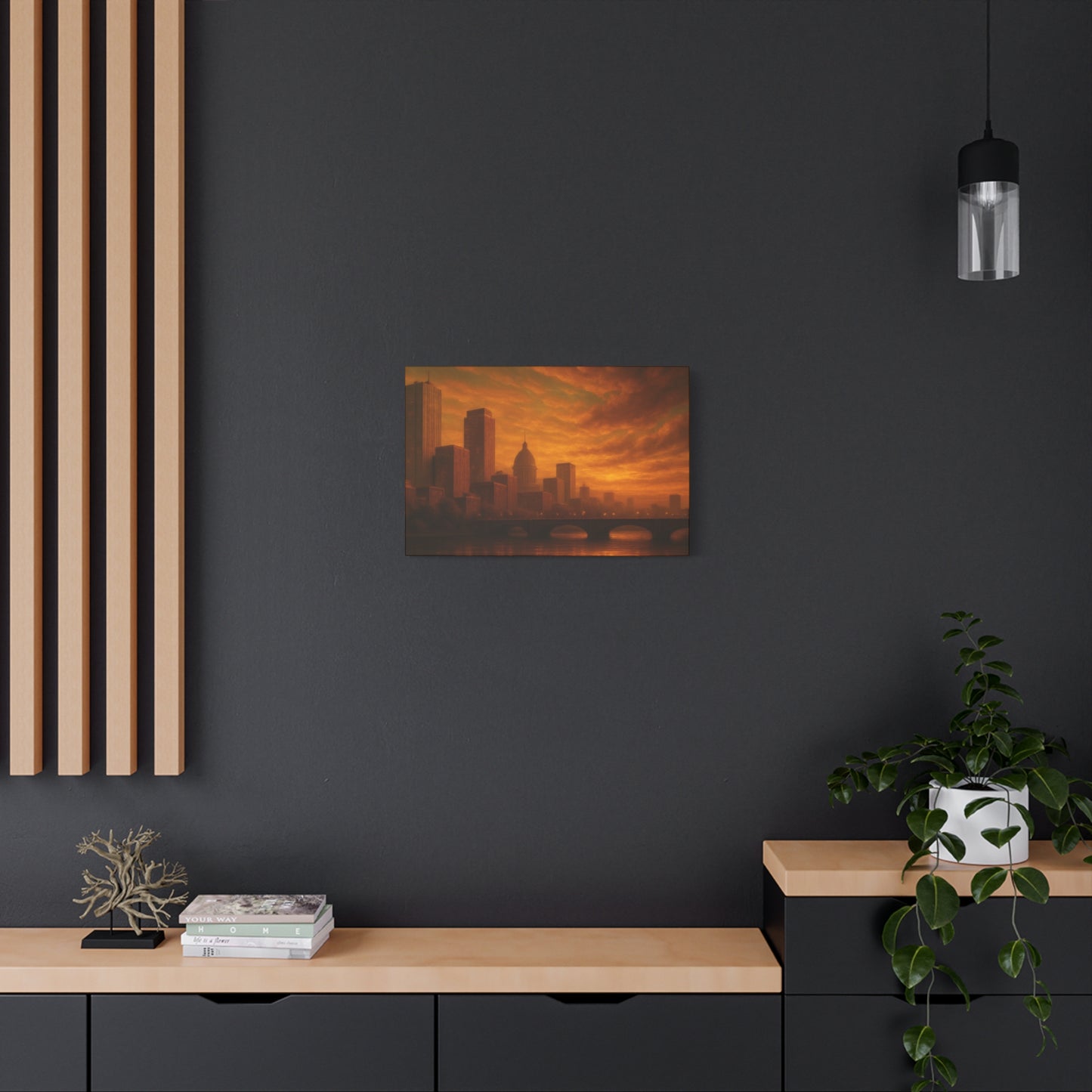 Sunset Cityscape Wall Art, Canvas Print, Home Decor, Urban Landscape, Unique Gift, Modern Art, Interior Design