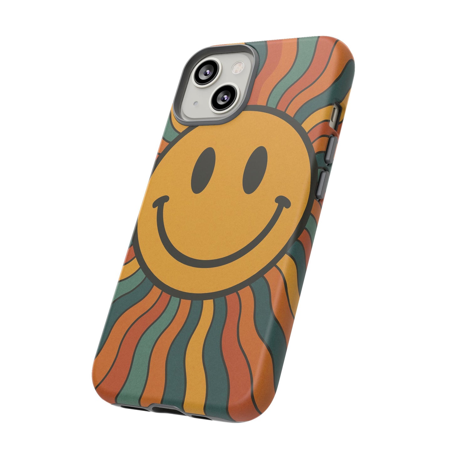 Colorful Smiley Phone Case, Retro Vibe Phone Cover, Cute Gift for Kids and Adults, Fun Protector for Everyday Use, Eco-Friendly Merchandise