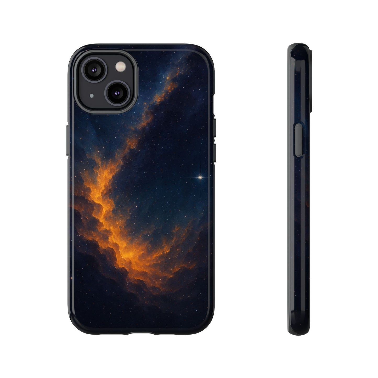 Stellar Flame – Cosmic Nebula Art Phone Case