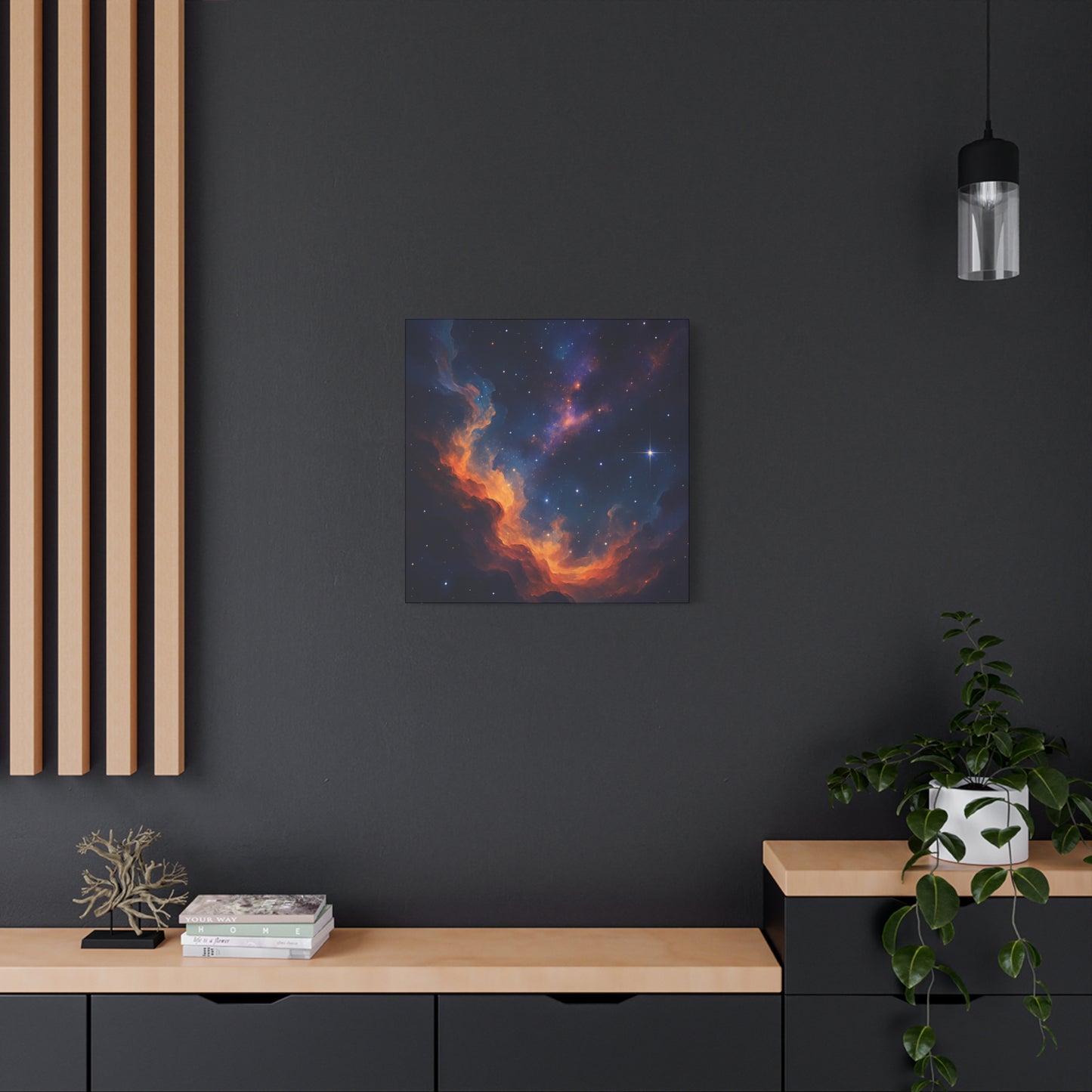 Stellar Flame – Nebula Canvas Art