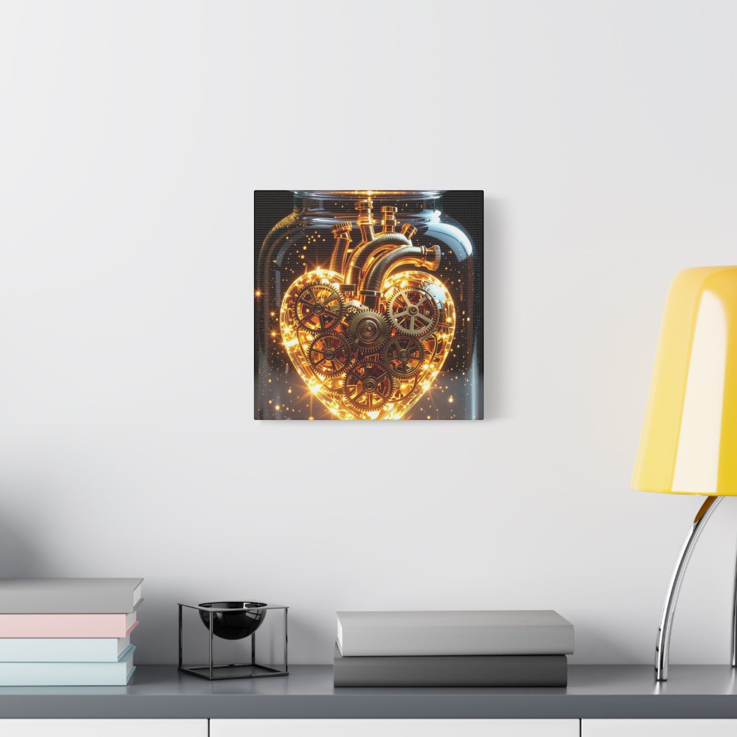 Steampunk Heart Canvas Wall Art, Perfect for Home Decor, Love Gifts, Industrial Style Decor, Unique Gift for Him/Her, Heart Gear Canvas