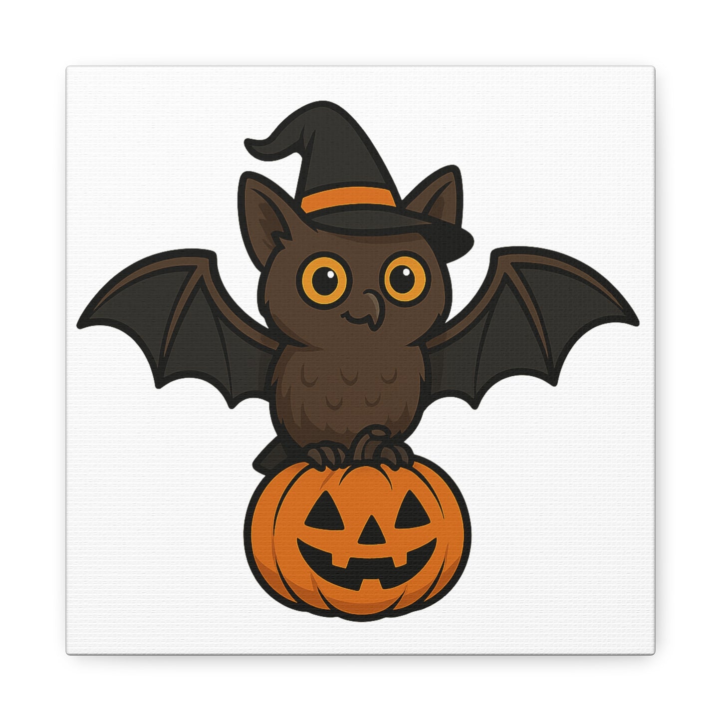 Halloween Owl Canvas Wall Art, Cute Owl Decor, Fall Home Decoration, Spooky Gothic Art, Kids Room Wall Decor, Fun Autumn Decor