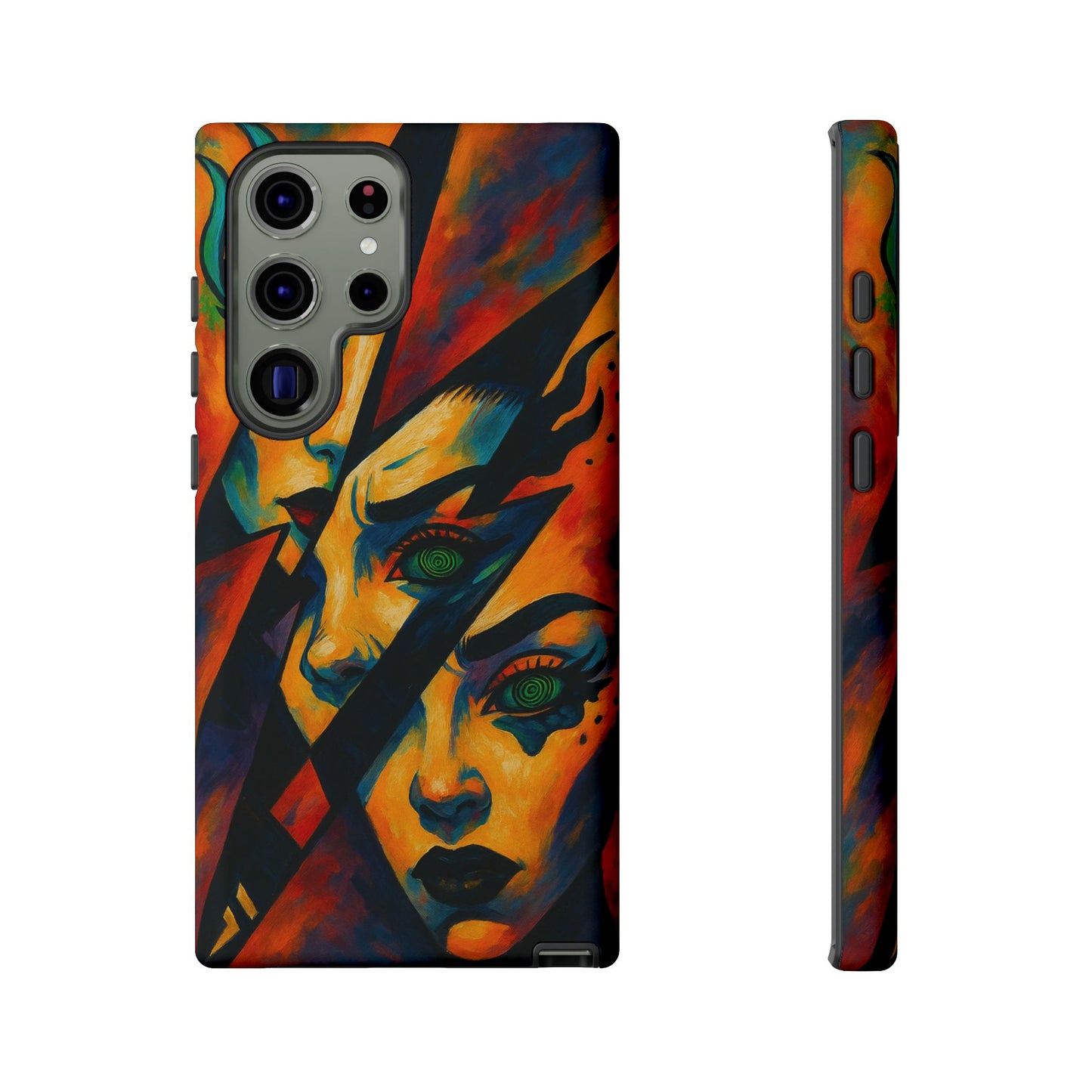 Vibrant Phone Case with Edgy Art, Tough Cases for Trendsetters, Unique Gift for Art Lovers, Colorful Phone Accessory, Protection and Style