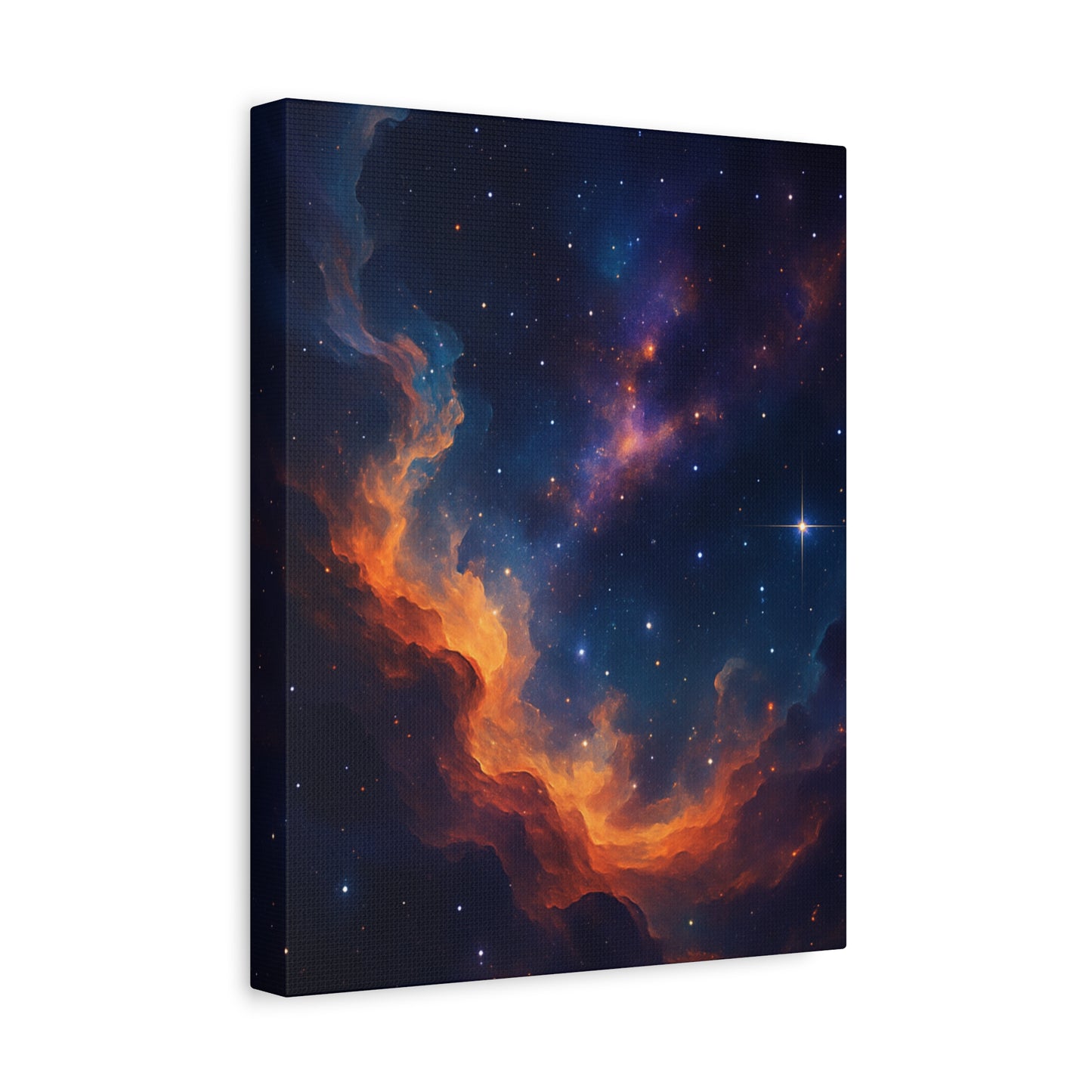 Stellar Flame – Nebula Canvas Art