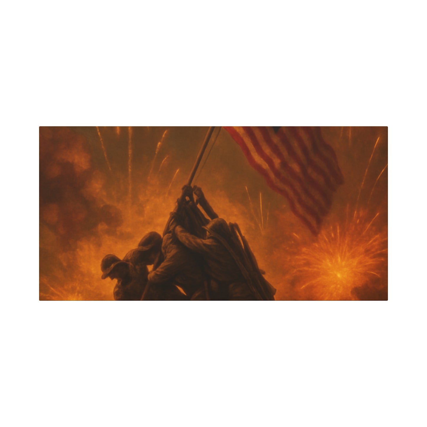 Patriotic Matte Canvas Wall Art, Military Tribute Decor, Independence Day Decoration, Veteran's Day Gift, Home Gallery Display