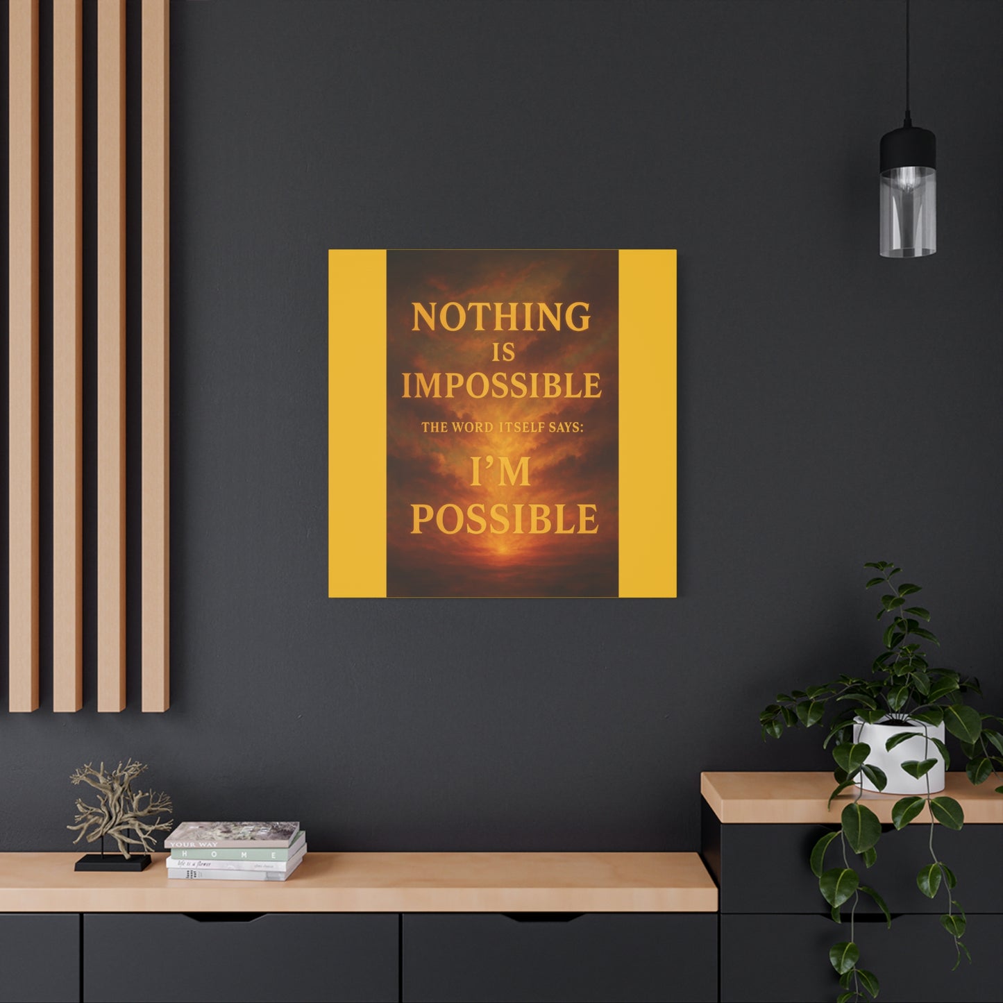 Inspirational Canvas Print, Motivational Wall Art, Positive Quote Decor, Home Office Wall Art, Gift for Dreamers