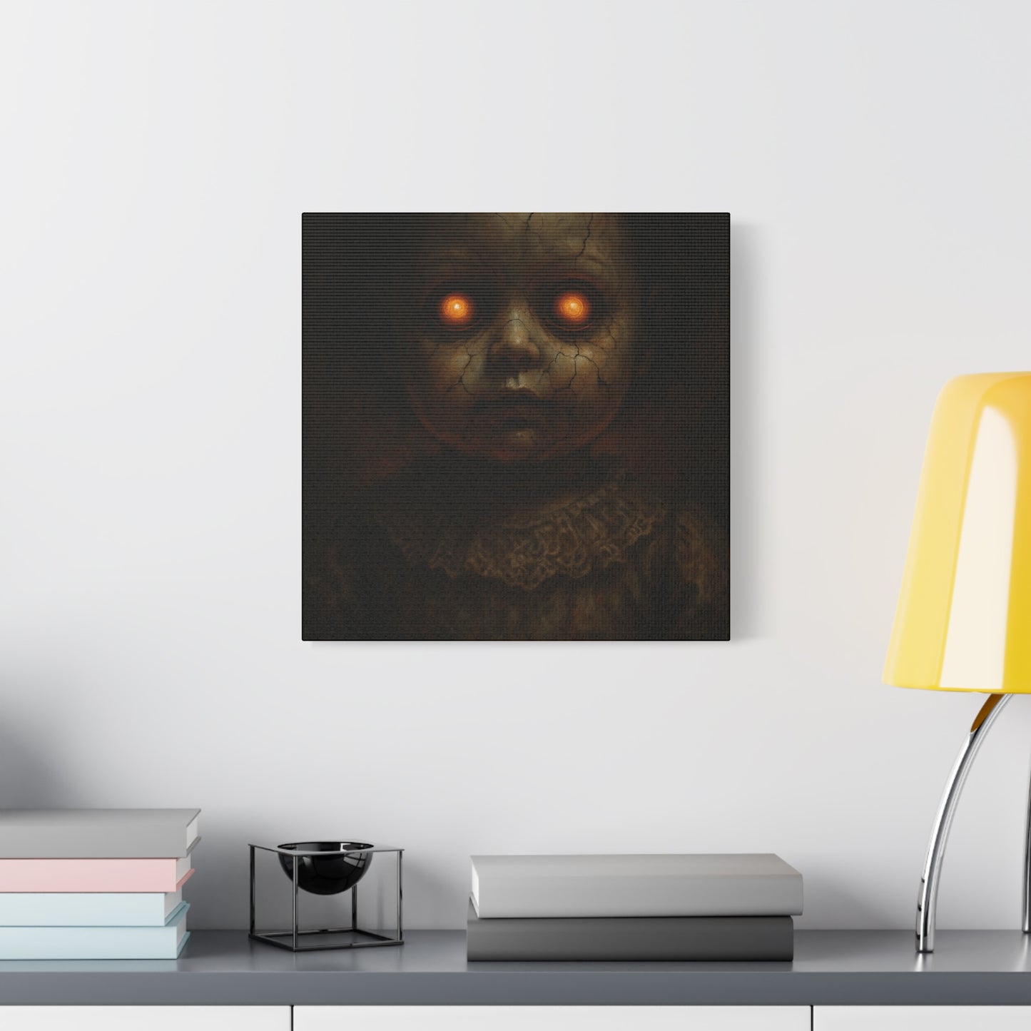 Eerie Artwork Canvas, Horror Decor, Creepy Wall Art, Spooky Gift, Haunted Home Decoration