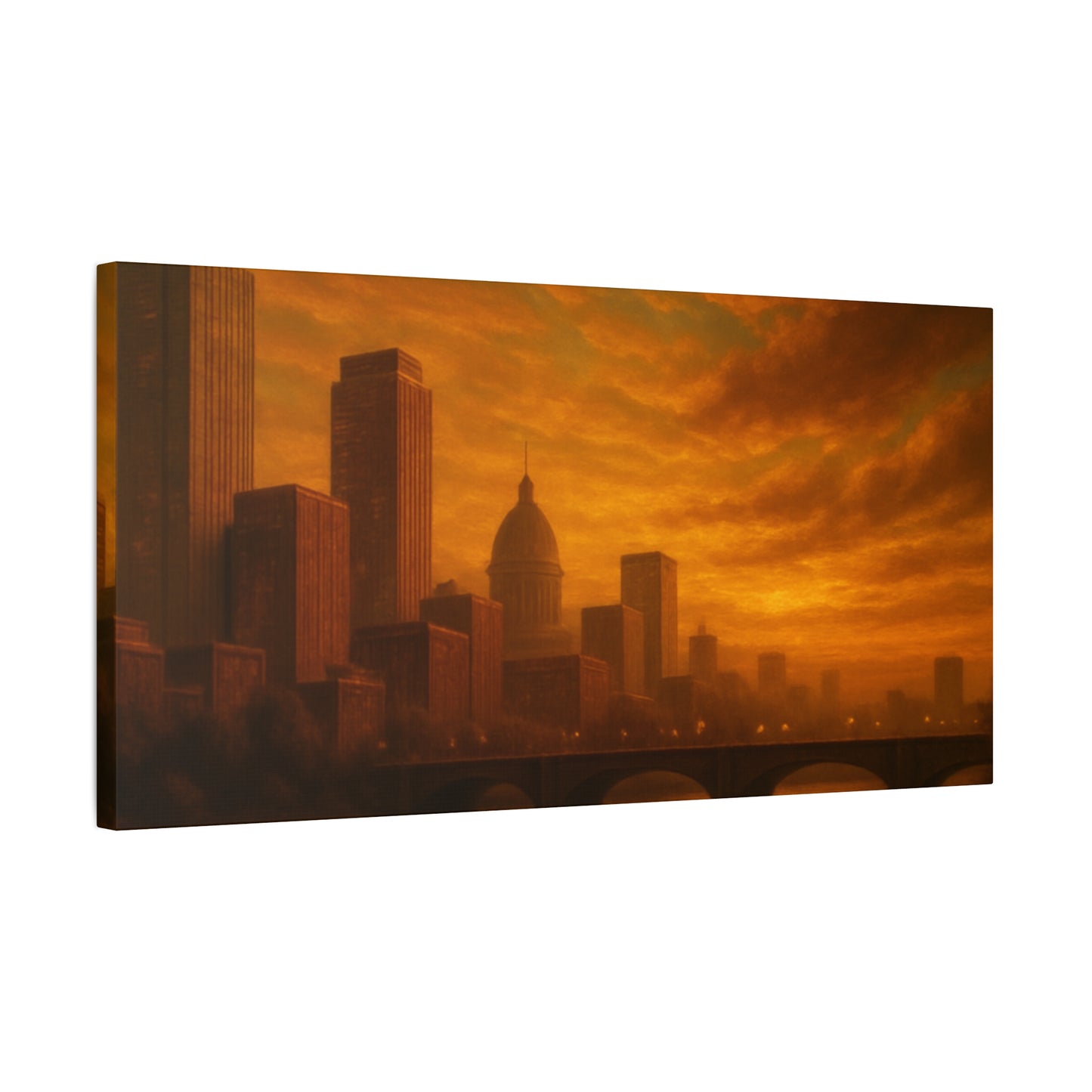 Sunset Cityscape Wall Art, Canvas Print, Home Decor, Urban Landscape, Unique Gift, Modern Art, Interior Design