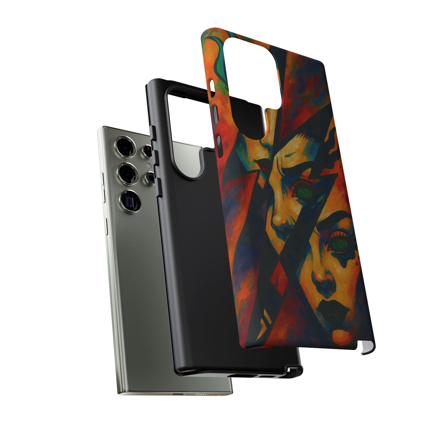 Vibrant Phone Case with Edgy Art, Tough Cases for Trendsetters, Unique Gift for Art Lovers, Colorful Phone Accessory, Protection and Style